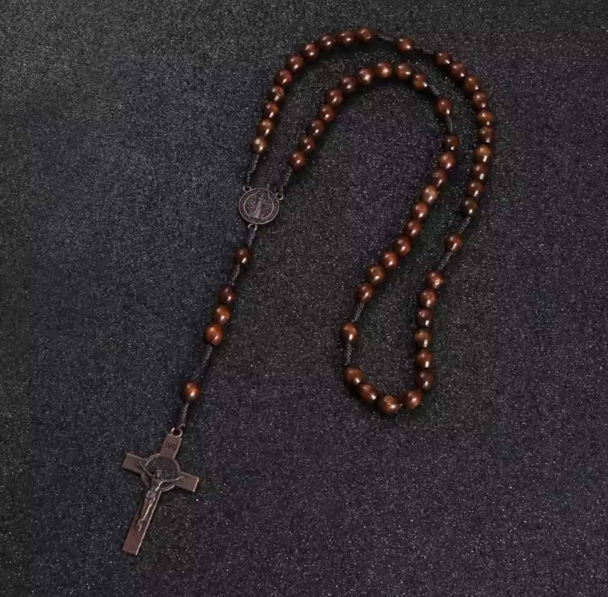 Jewelry Saint Benedict Rosary Necklace Chain Catholic Church Jesus Size ONE SIZE - 2 Thumbnail