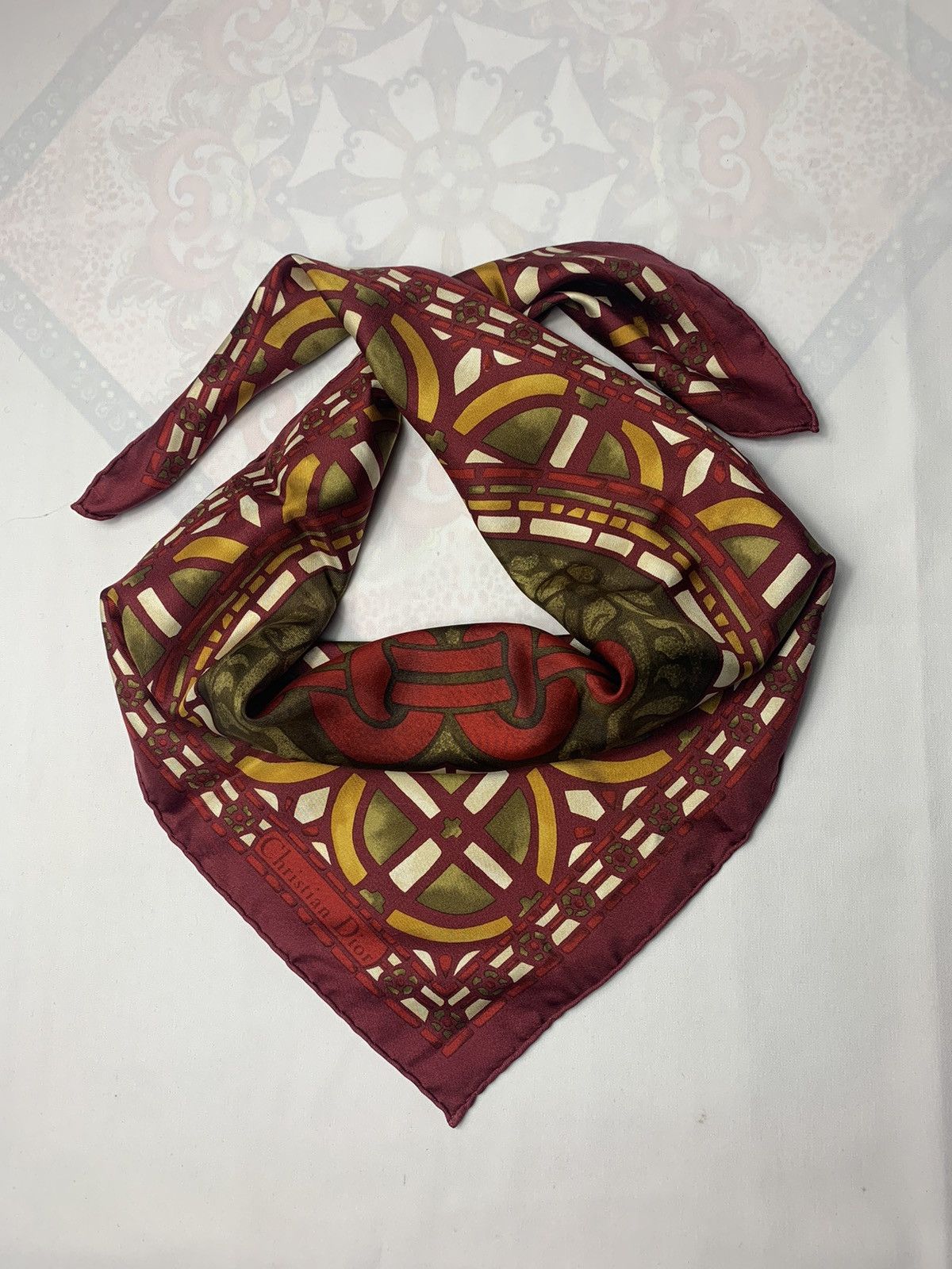 Vintage Christian Dior Monseur Silk Scarf / Muffler / Neckwear Size ONE SIZE - 7 Thumbnail