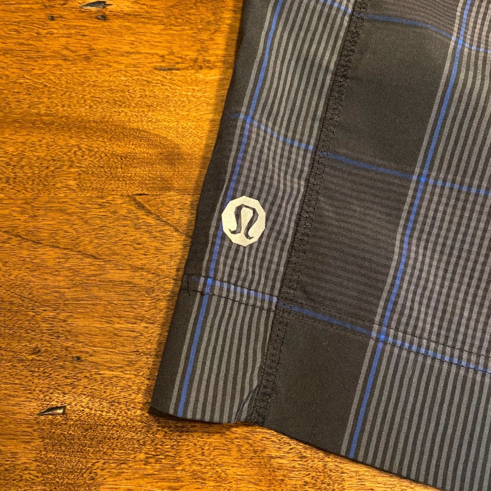Lululemon Lululemon Shorts Mens Medium Gray Blue Black Workout 10.5" Inseam Regular Multicolor Polyester Blend Sweatpants? Size US 31 - 2 Thumbnail