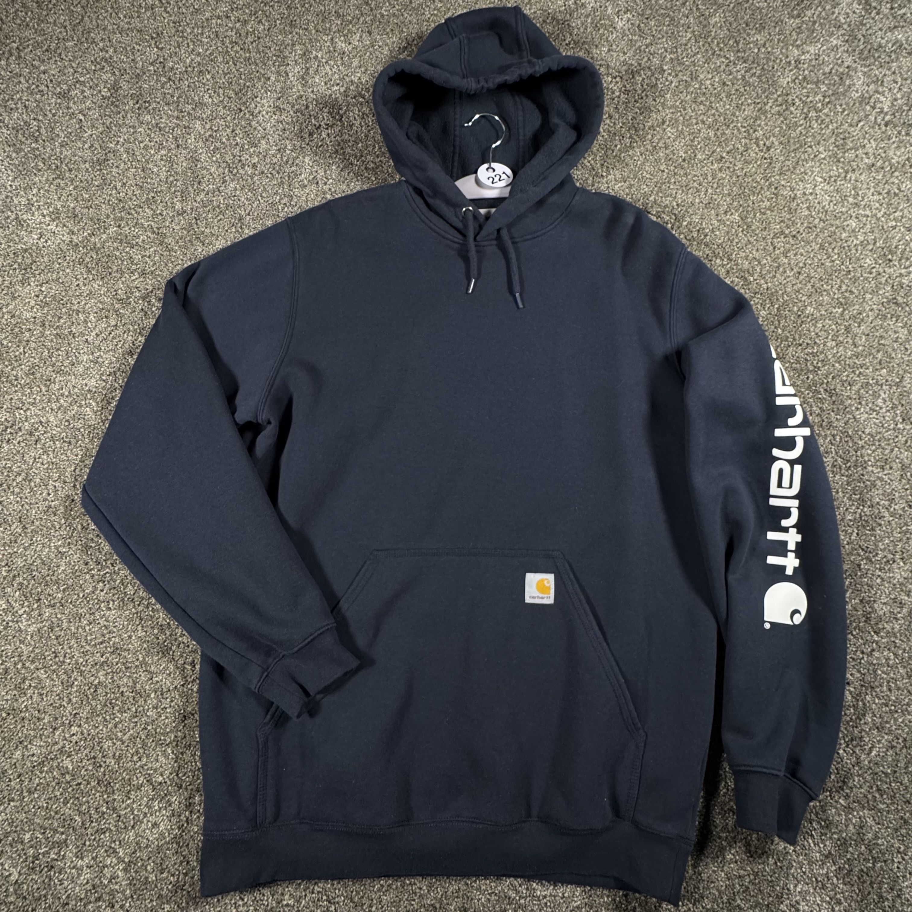Carhartt Carhartt Mens Navy Blue Large Tall Logo Hoodie Size US L / EU 52-54 / 3 - 1 Thumbnail
