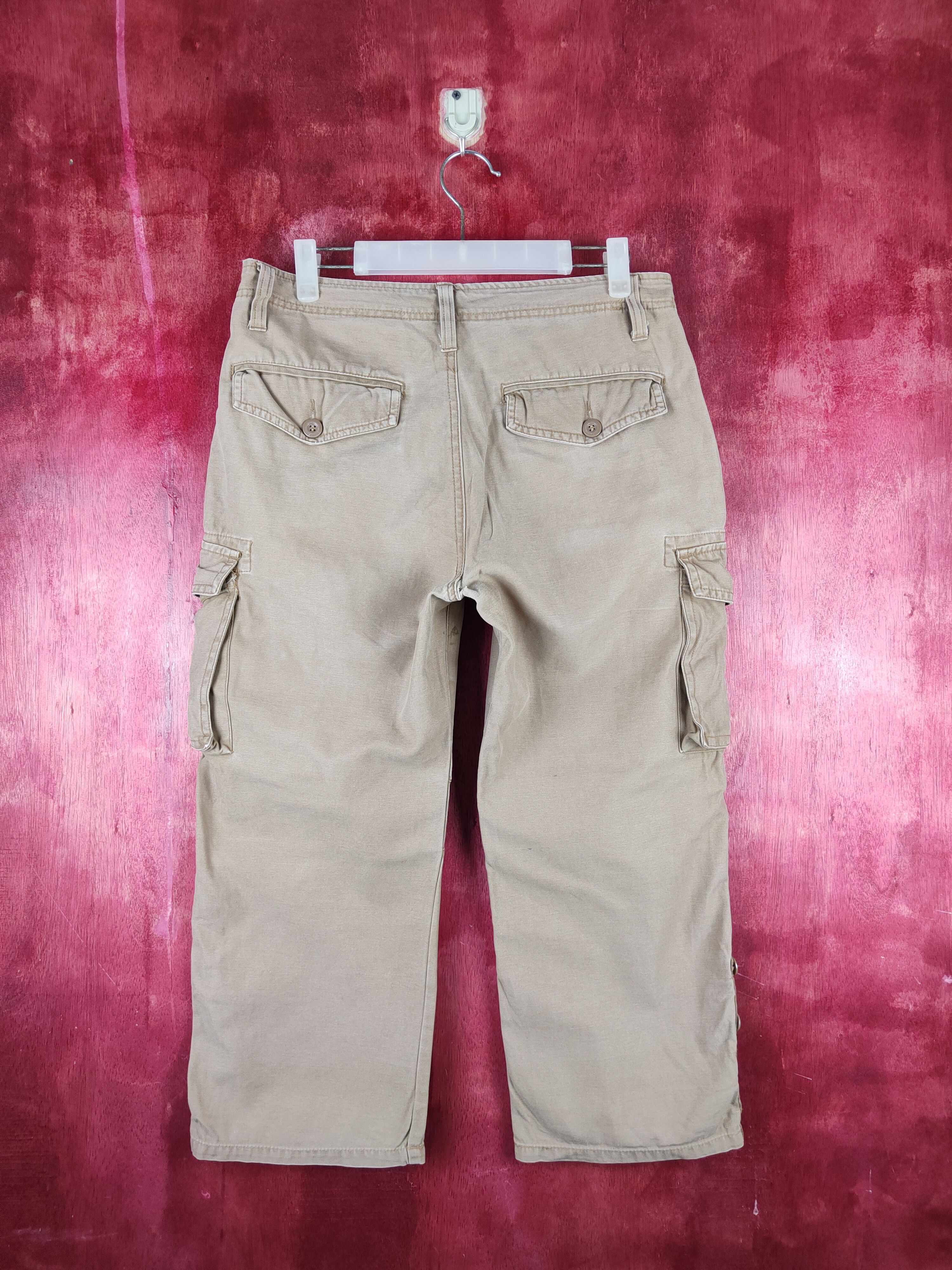 Japanese Brand Six-Star Beige Multipocket Tactical Cargo Pants #S1258 Size US 31 - 8 Thumbnail