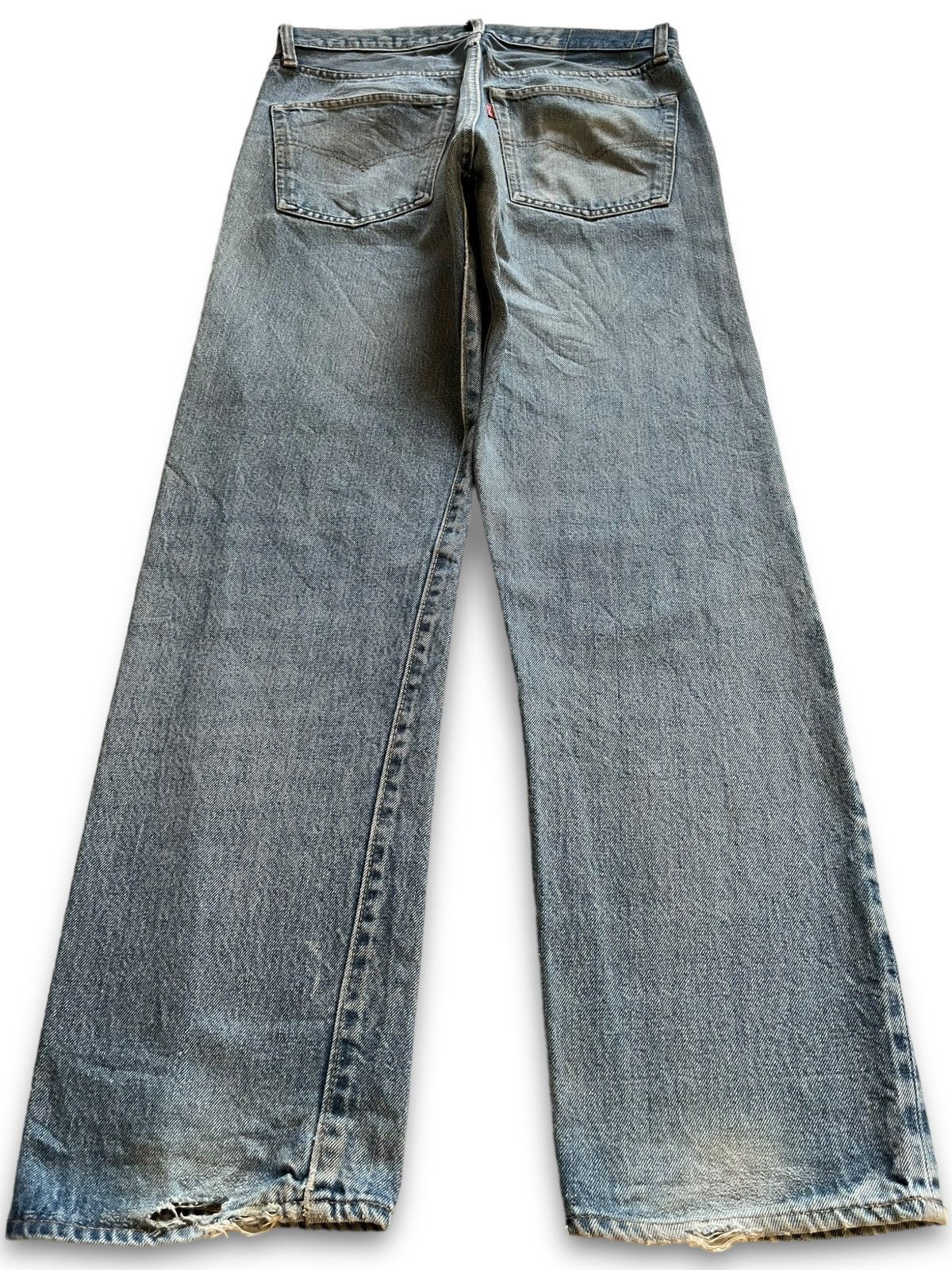 Levi's Vintage 70s Levis 501 Selvedge Bartacks Loose Jeans Button 6 Size US 31 - 3 Thumbnail