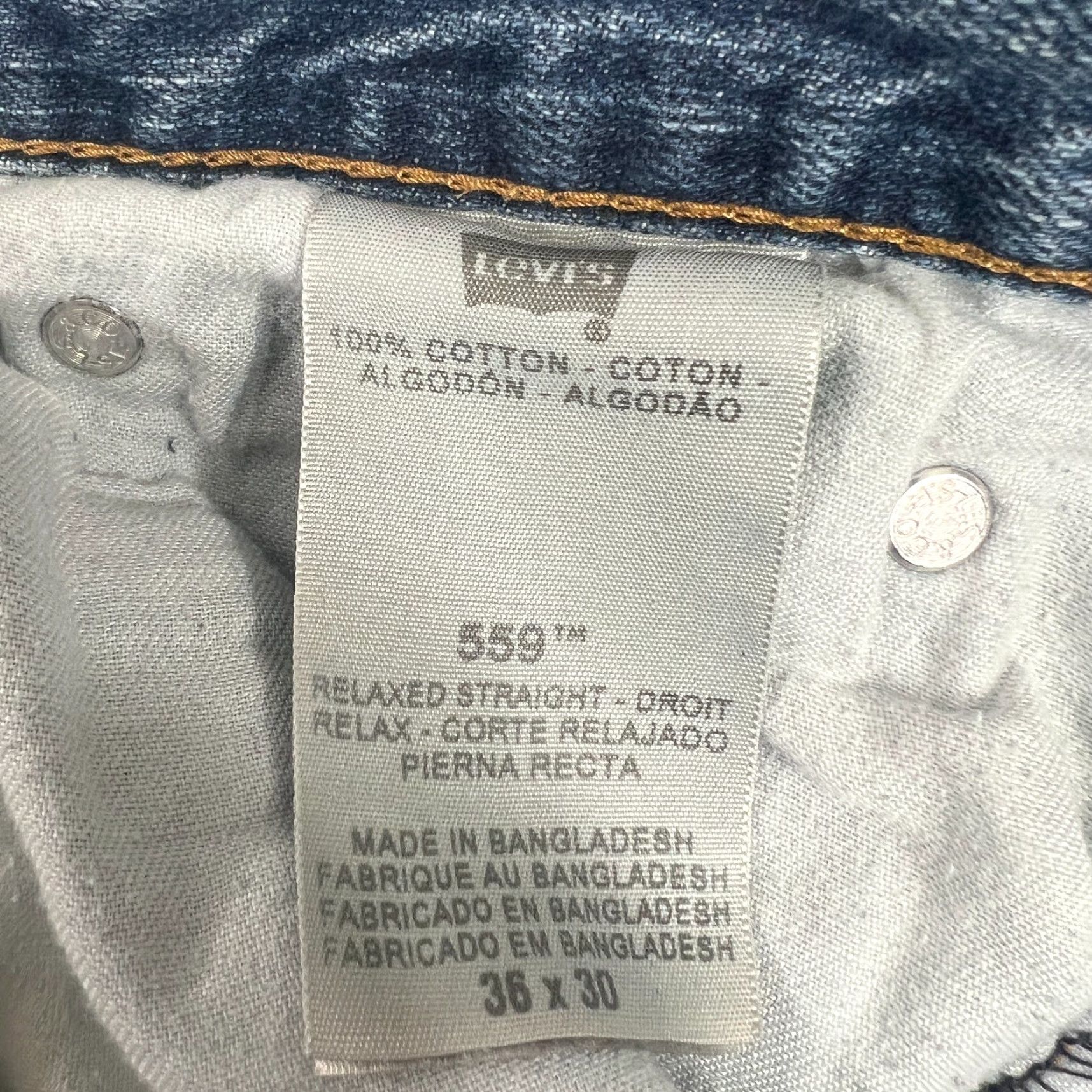Levi's Levi's 559 Jeans Men 36x30 Relaxed Straight Medium Wash Blue American Classic Size US 36 / EU 52 - 6 Thumbnail