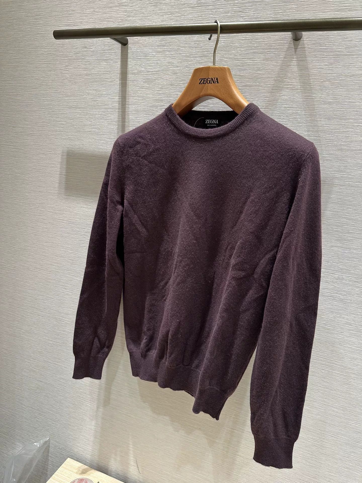 Ermenegildo Zegna Zegna Purple Cashmere Crewneck Sweater Size US M / EU 48-50 / 2 - 3 Thumbnail