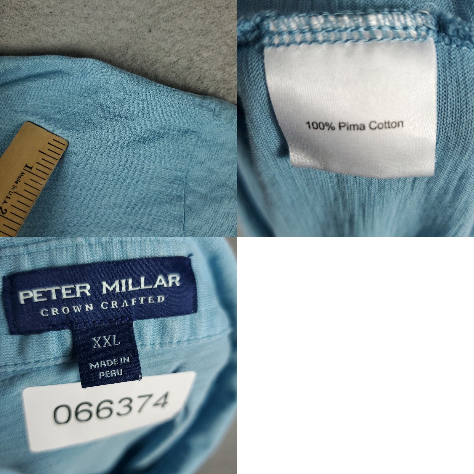 Peter Millar Peter Millar Polo Shirt Mens 2XL Blue Cotton Short Sleeve Polo Shirt Men Blue Peter Millar 2XL Size US XXL / EU 58 / 5 - 8 Thumbnail