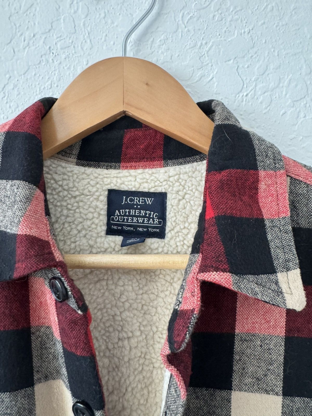 J.Crew J.Crew Flannel Sherpa lined Shirt Jacket Size US L / EU 52-54 / 3 - 2 Thumbnail