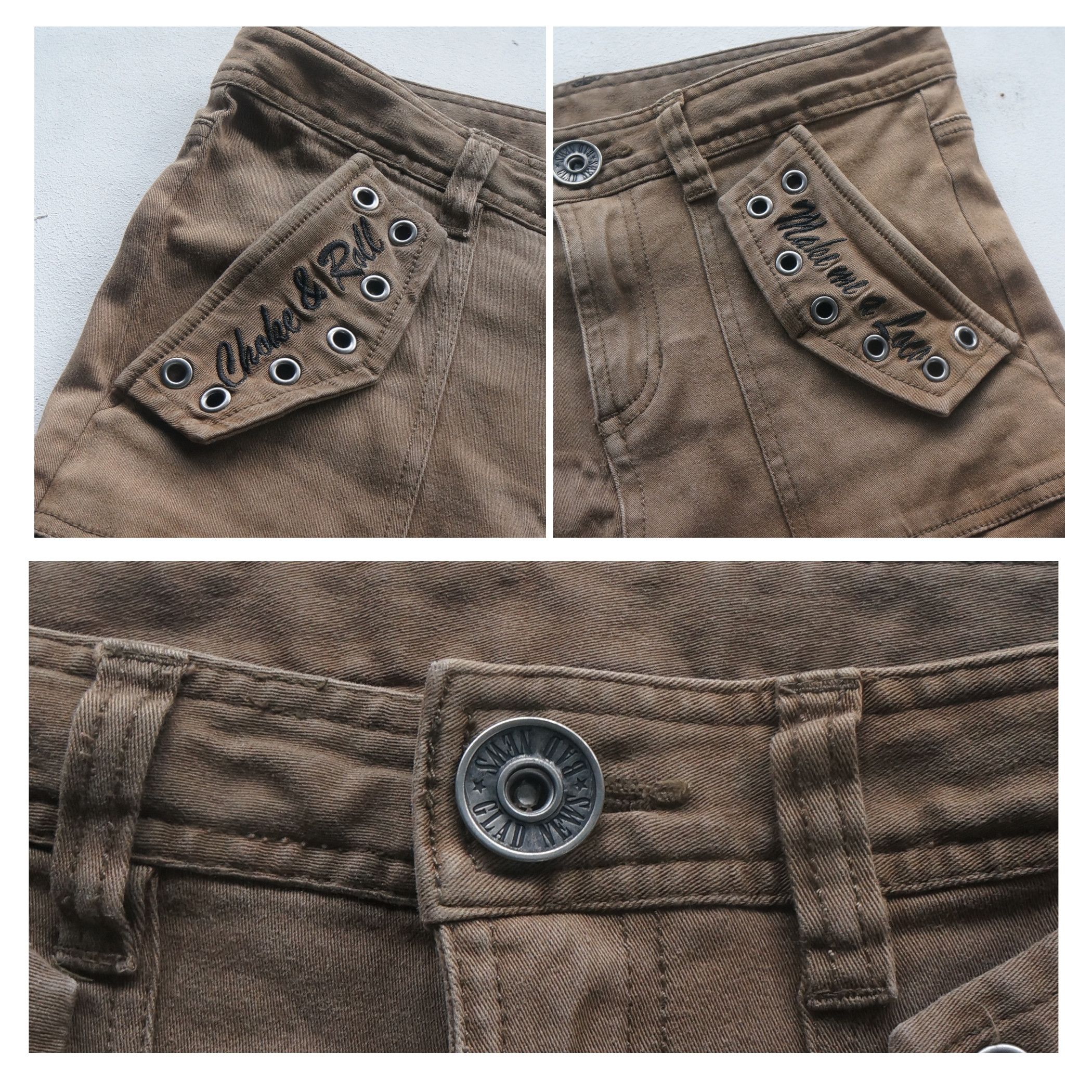 Japanese Brand Bad News by Glad News Slim Stretchable Cargo Pants Size 28" / US 6 / IT 42 - 4 Thumbnail