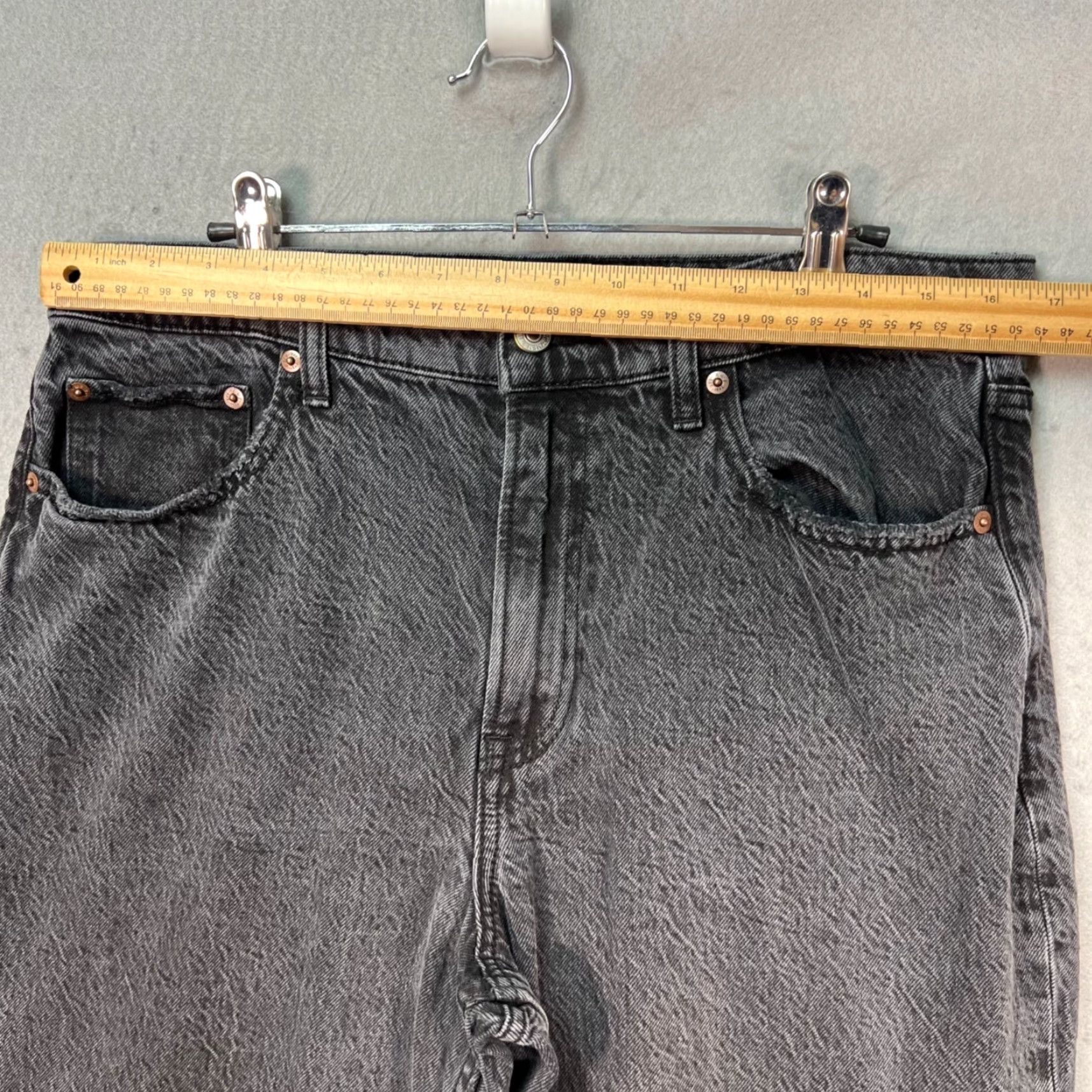 Abercrombie & Fitch Abercrombie & Fitch Womens 31 / 12s Black High Rise Loose Fit Denim Jeans Shirt? Size 34" / US 12 / IT 48 - 5 Thumbnail