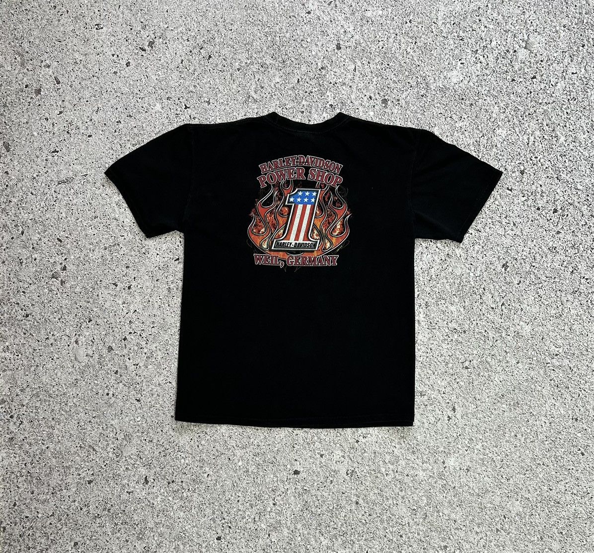 Band Tees × Harley Davidson × Vintage Vintage 2011 Harley Davidson Power Shop Weil Germany T-Shirt Size US XL / EU 56 / 4 - 3 Thumbnail