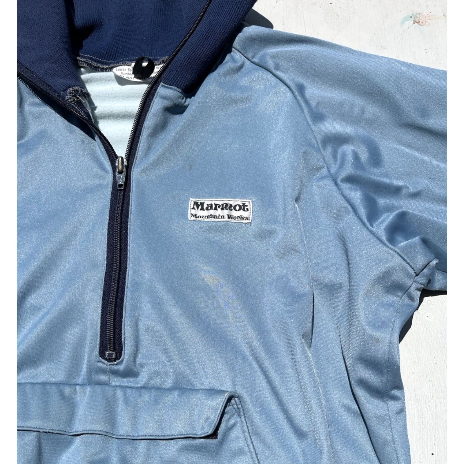 Marmot Marmot Jacket Blue Solid S Anorak 70s 80s Vintage Men’s Outdoor Hiking Clim/Subtle Logo Shirt? Size US S / EU 44-46 / 1 - 2 Thumbnail