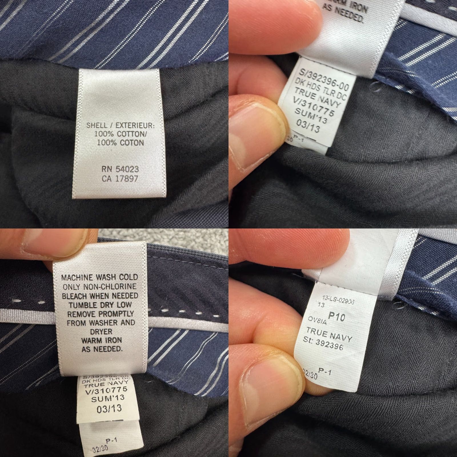 Banana Republic Banana Republic Dress Pants Mens 32x30 Navy Blue Cotton Size US 32 / EU 48 - 8 Thumbnail