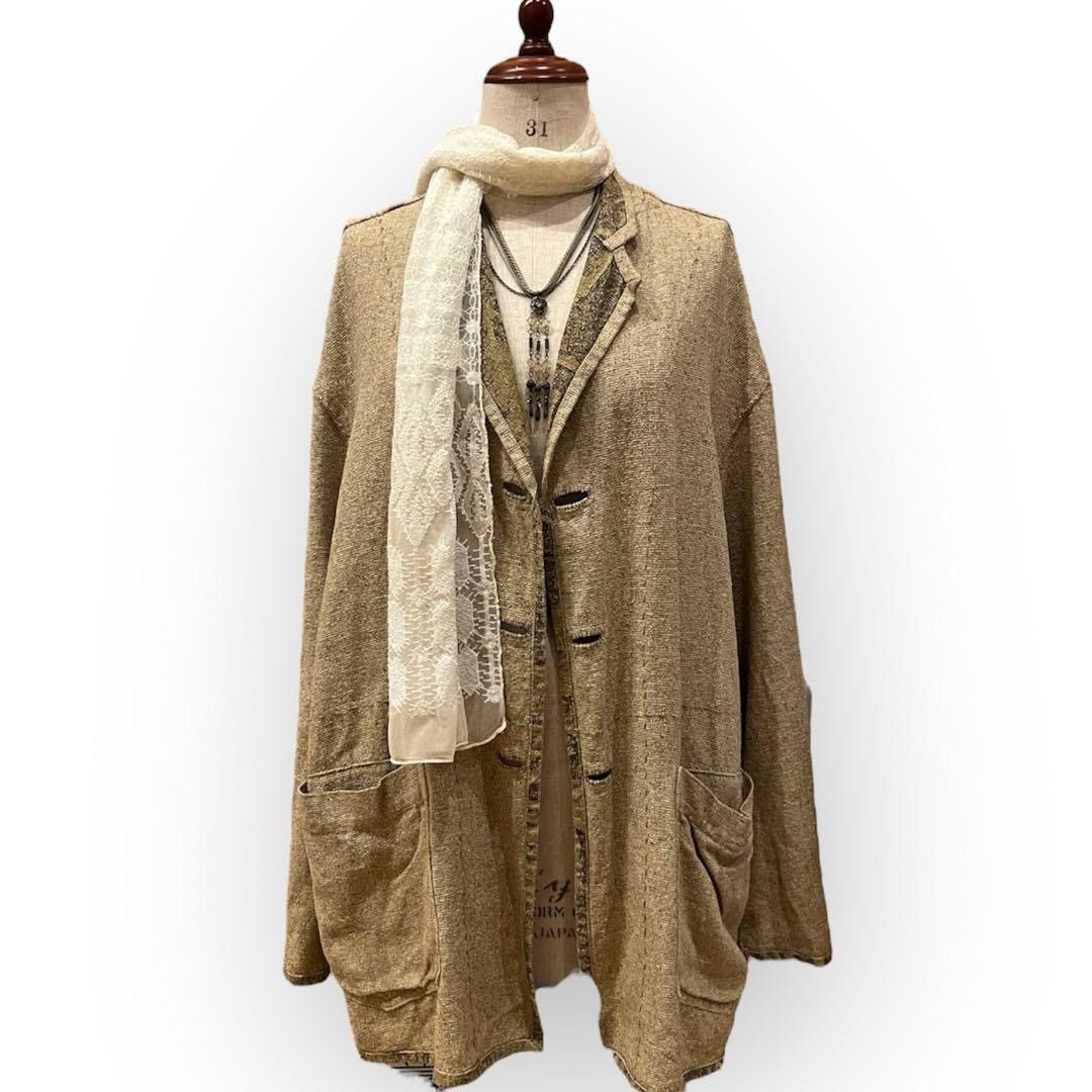 Yoshiyuki Konishi Ficce by Yoshiyuki Konishi hemp reversible jacket 90s Size M / US 6-8 / IT 42-44 - 5 Thumbnail