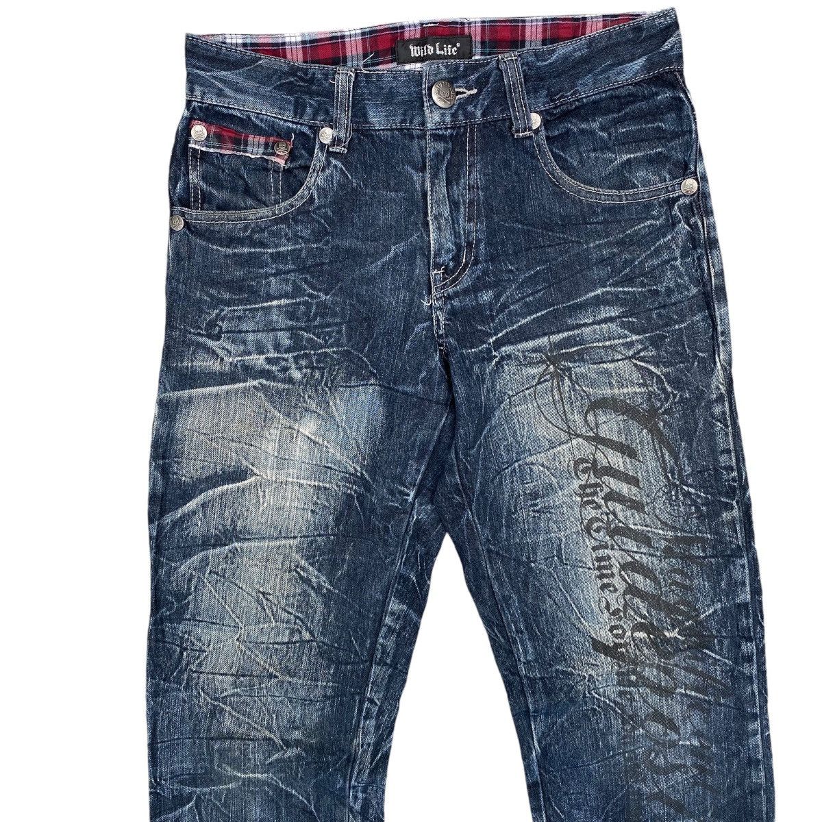 Japanese Brand Wild Life Japan Spellout Flare Jeans Hysteric Style Size US 31 - 4 Thumbnail