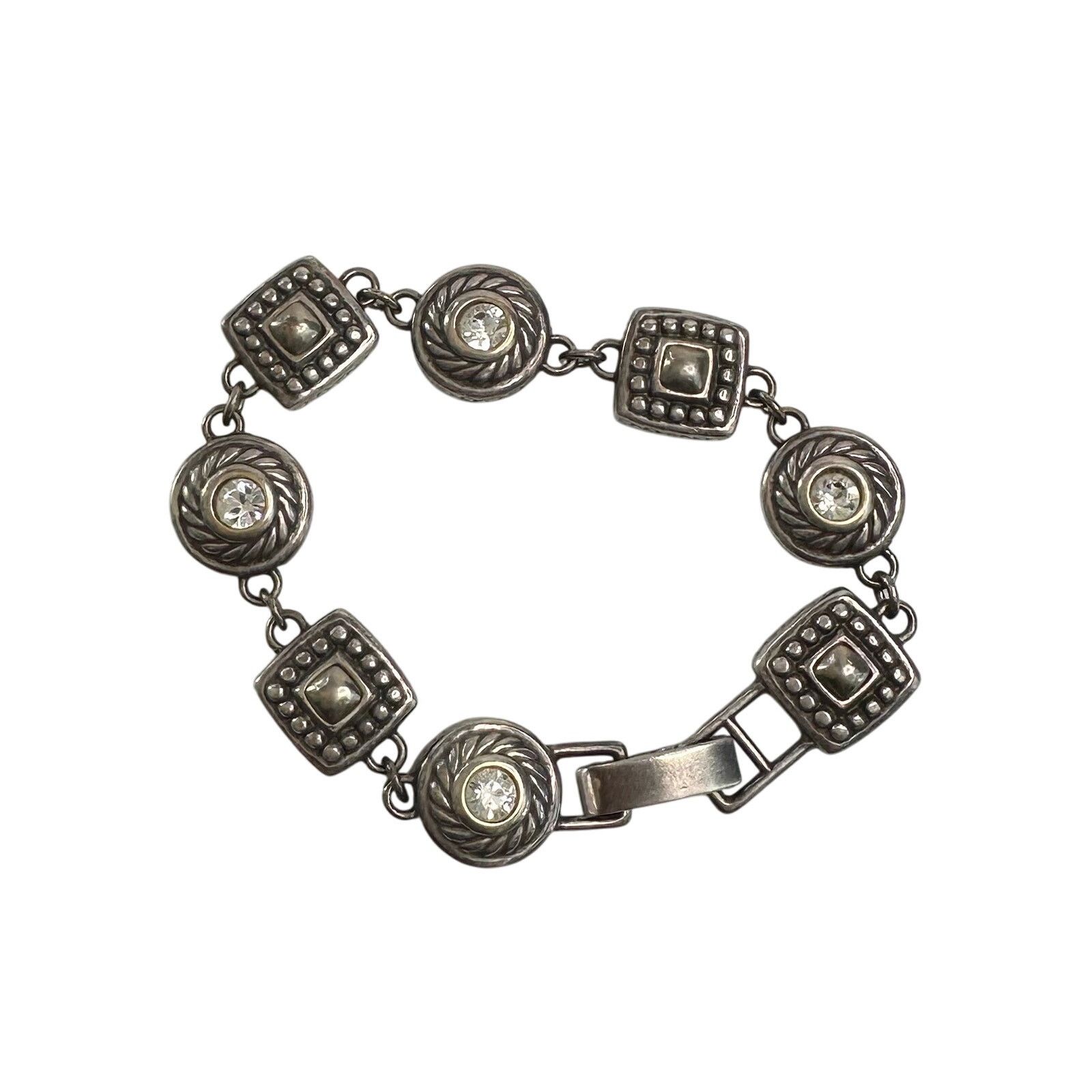 Brighton Brighton Heiress Crystal Link Bracelet, Hearts on Back Side Size ONE SIZE - 5 Thumbnail