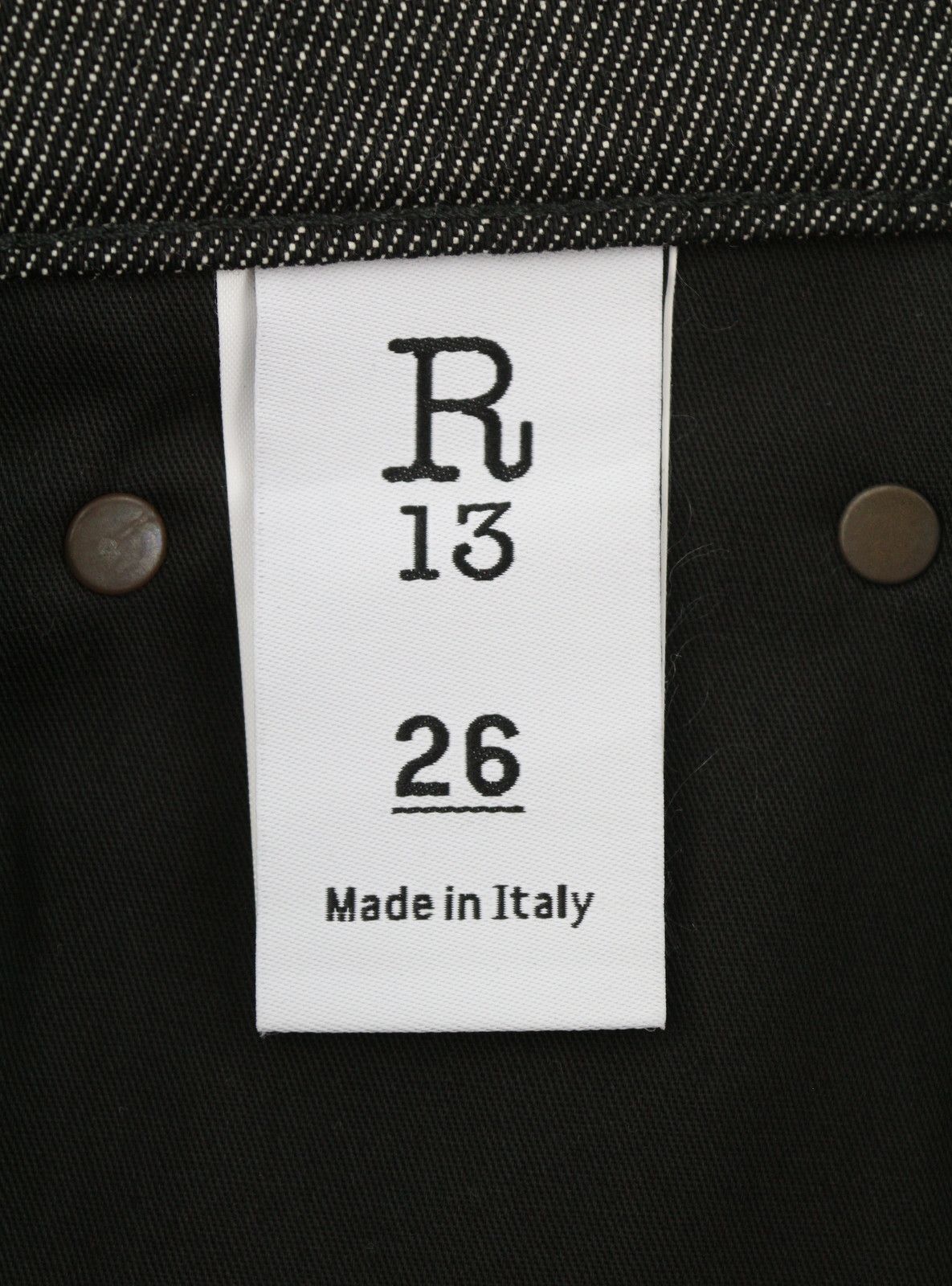 R13 BOYFRIEND 26 Vintage Grey Cropped Zip Denim 87803 Size 26" / US 2 / IT 38 - 7 Thumbnail