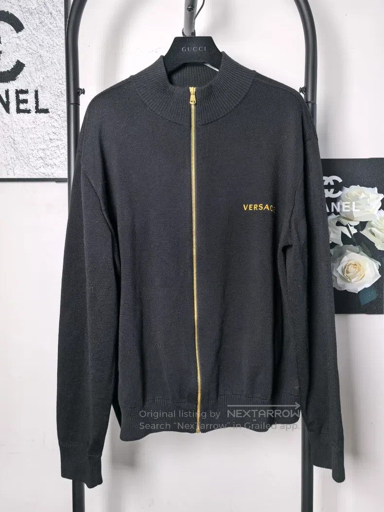 Versace Versace Medusa large logo zipper knit jacket embroidered o Size US M / EU 48-50 / 2 - 1 Thumbnail