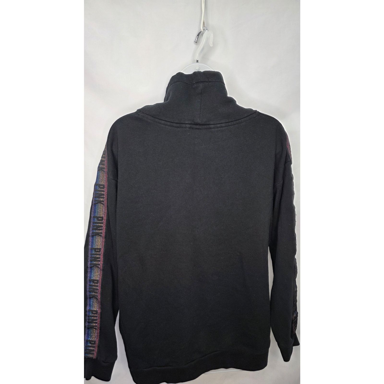 Victoria's Secret Pink Victoria's Secret Black Cowl Neck Sweatshirt Sequin Size L / US 10 / IT 46 - 13 Thumbnail