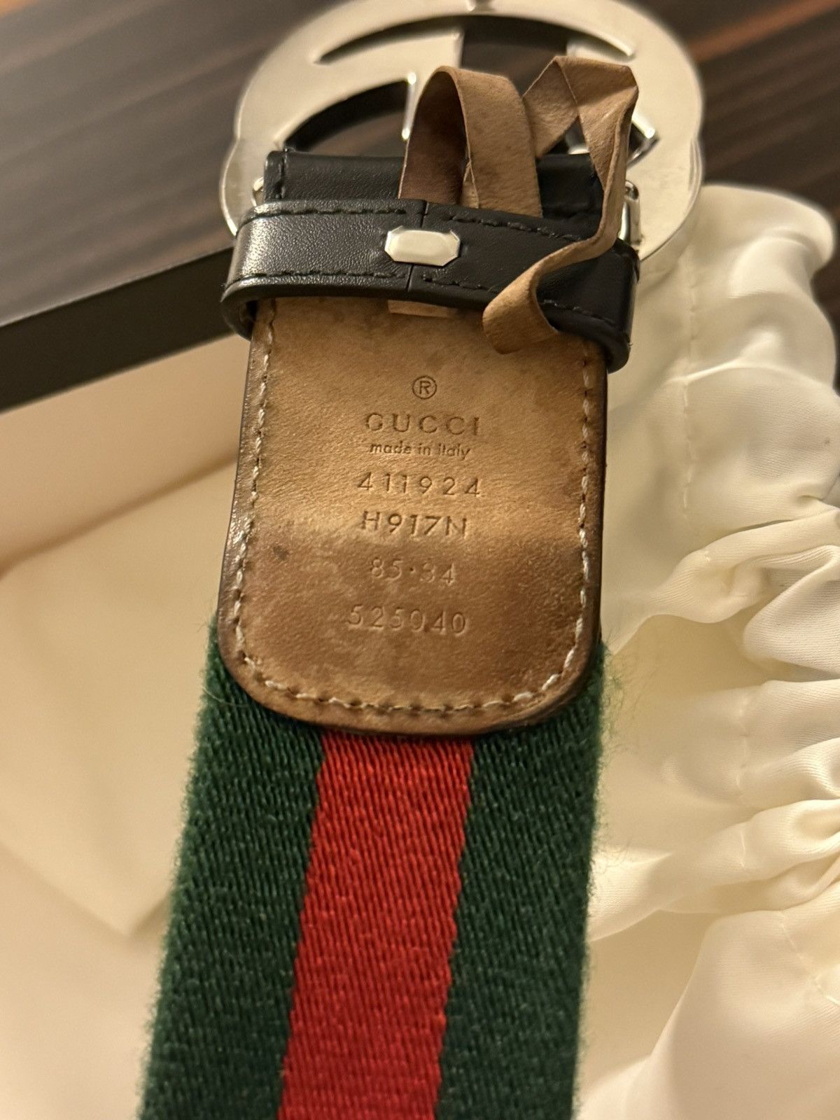 Gucci Gucci GG belt green/red 85 cm Size 34 - 9 Thumbnail