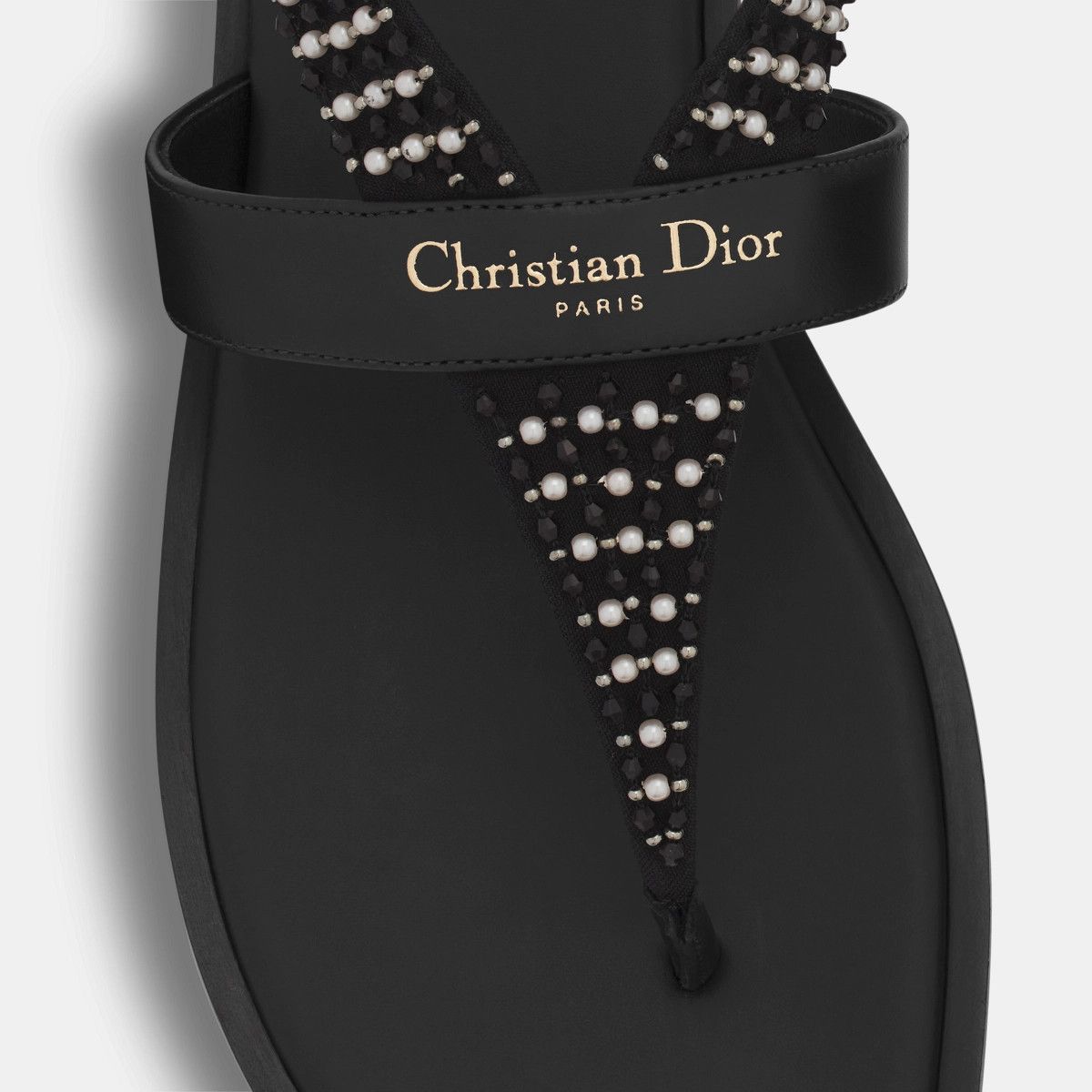 Dior o1bcso1str0226 Dior Eclat Thong Sandal in Black Size US 7 / IT 37 - 4 Thumbnail