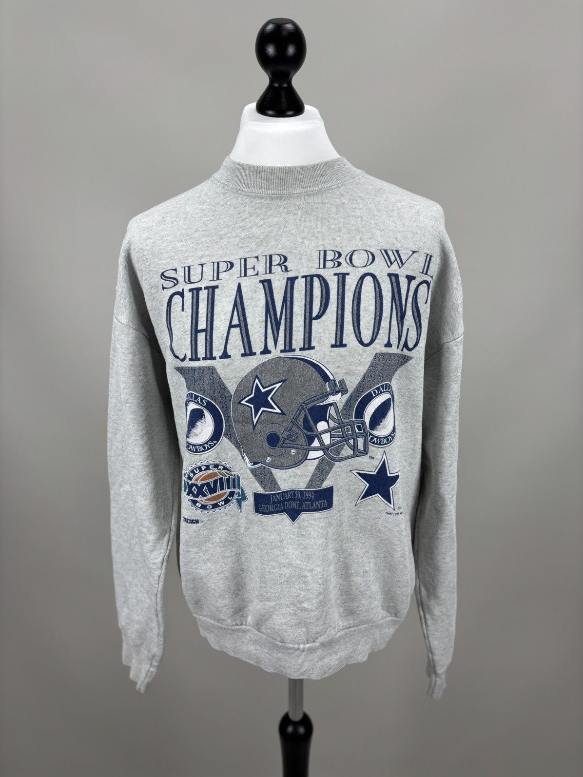 NFL × Vintage Mens vintage sweatshirt Super Bowl Champions Dallas Cowboys Size US XL / EU 56 / 4 - 2 Thumbnail