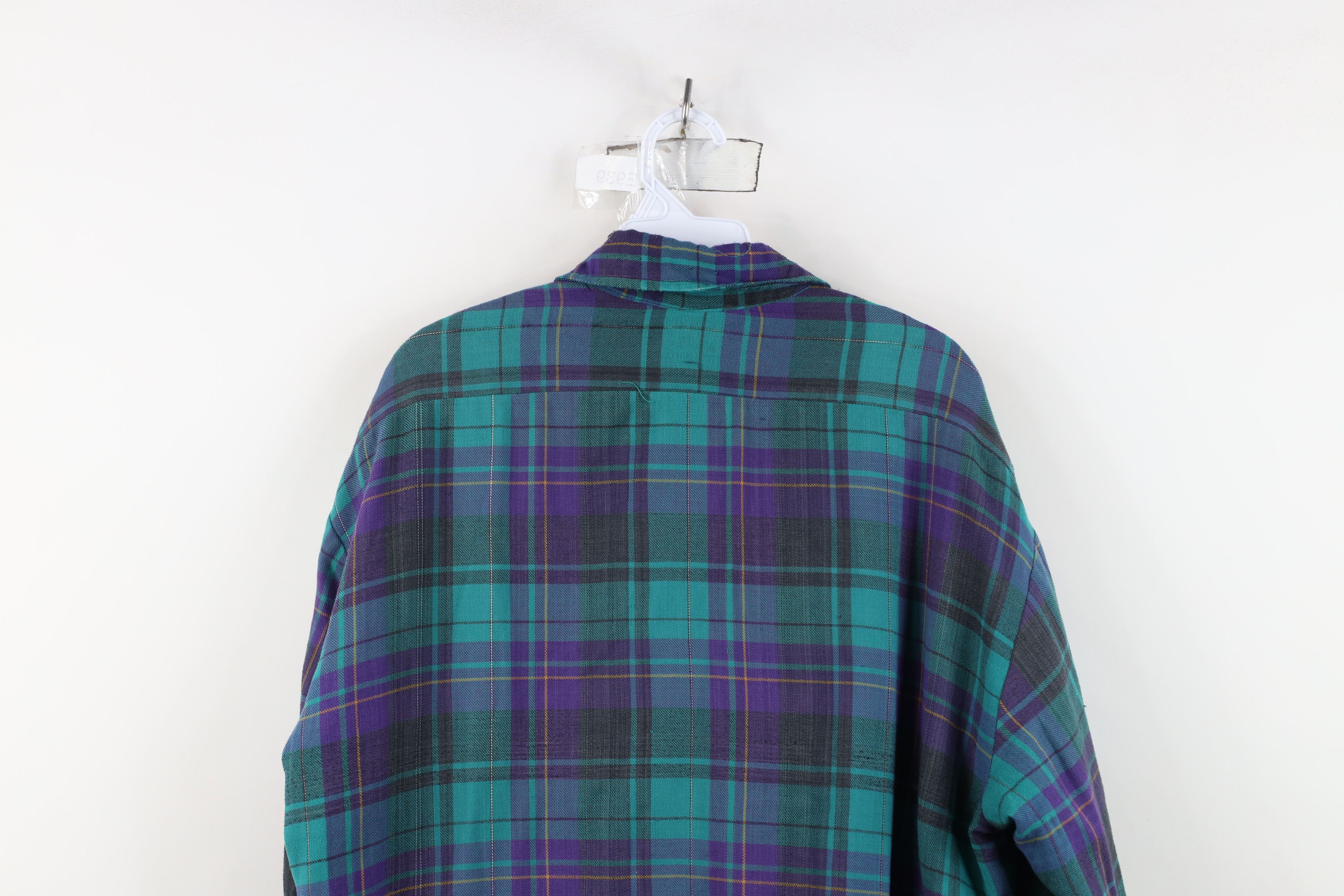 Vintage Vintage 90s Streetwear Quilted Flannel Shirt Jacket Shacket Size US L / EU 52-54 / 3 - 14 Thumbnail