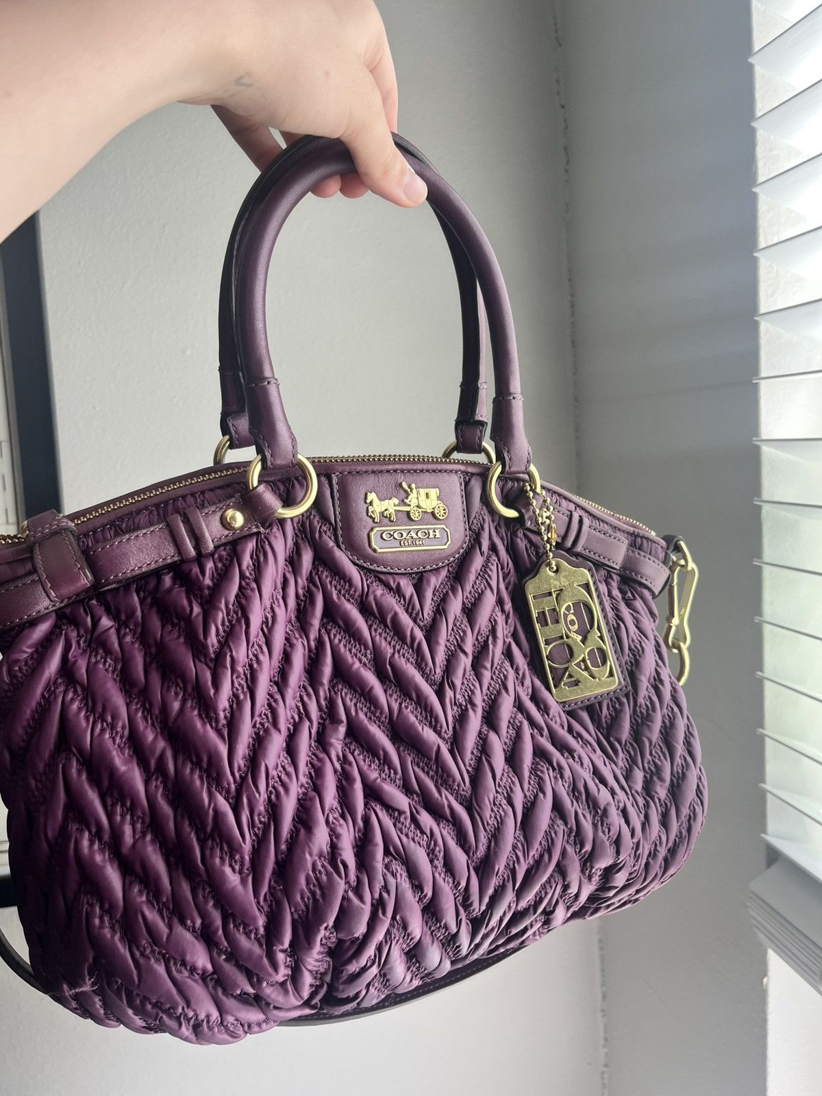 Coach 70th Anniversary Purple Quilted Coach Size ONE SIZE - 2 Thumbnail