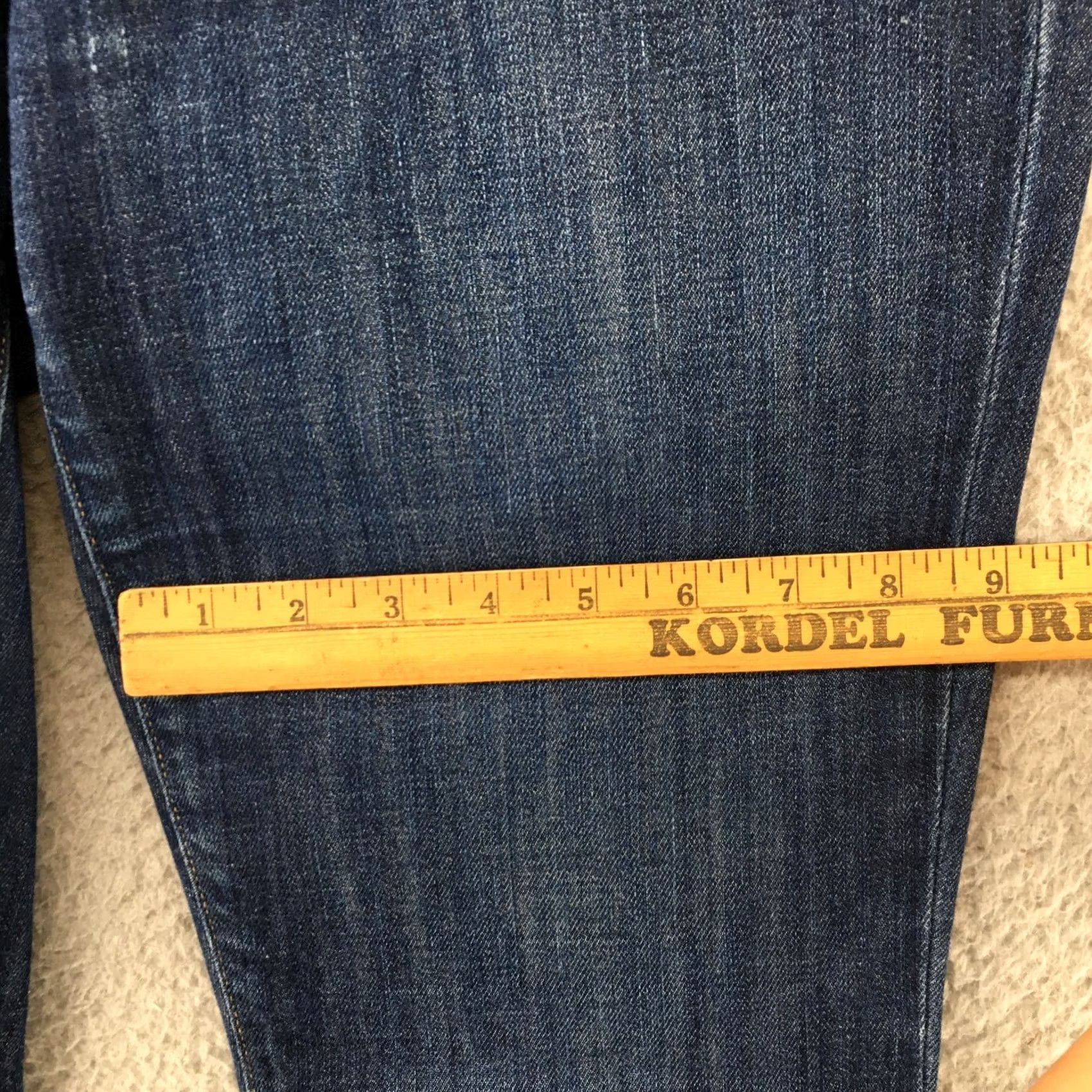 Denime 1960 Perfect Bootcut Jeans Womens 30 Regular Blue Dark Wash Denim Mid Rise Zip Fly Jeans Ladies Menopause? Size 30" / US 8 / IT 44 - 6 Thumbnail