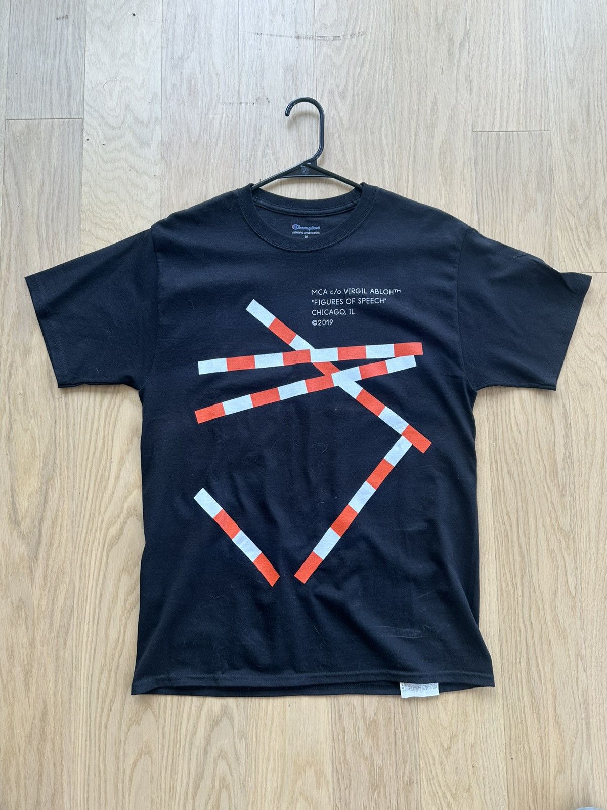 CHAMPION X OFF WHITE FIGURE VIRGIL MCA T SHIRT MEDIUM
