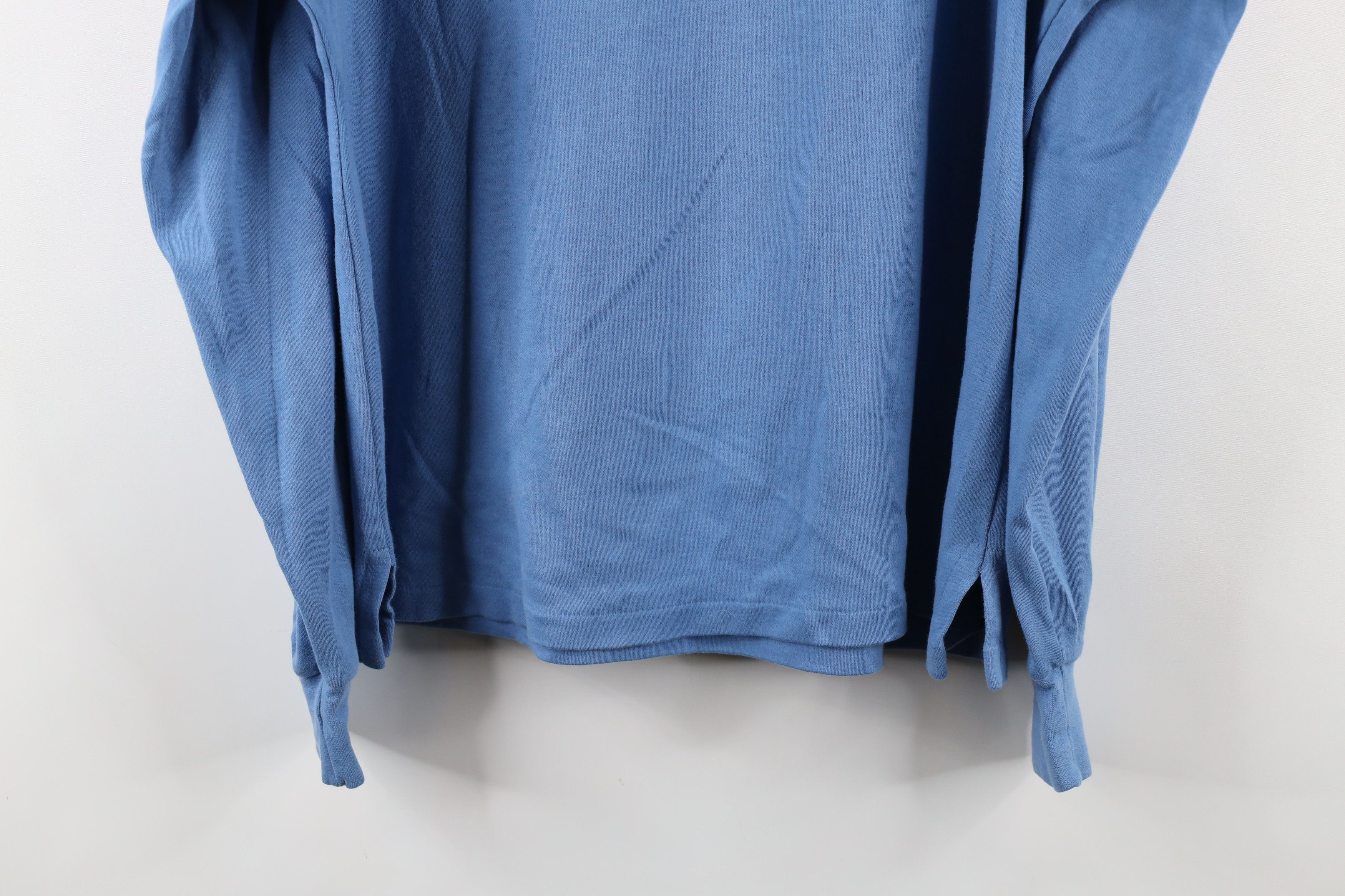 Lands' End × Vintage Vintage 90s Lands End Touch Long Sleeve Polo Shirt Blue USA Size US L / EU 52-54 / 3 - 13 Thumbnail