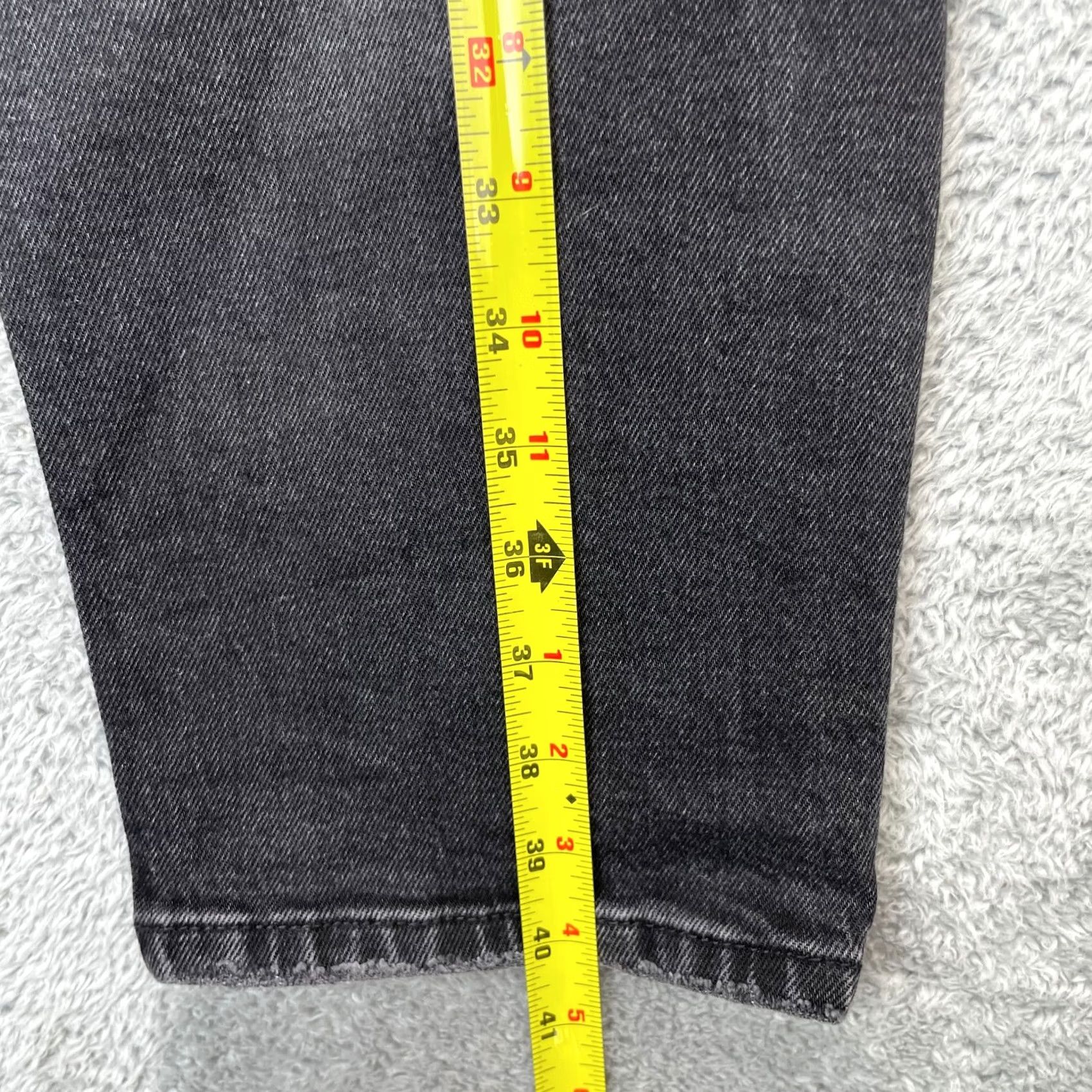 Zara Zara Jeans Womens 12 Gray Tapered Leg Whiskered Denim Cotton Logo Dark Wash Jeans Women 12 Gray Tapered City Preppy 5-Pocket Mens Womens Girls Boys Size 34" / US 12 / IT 48 - 5 Thumbnail