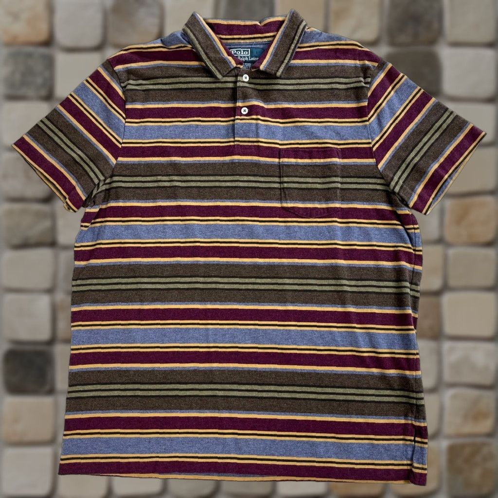 Polo Ralph Lauren Polo Ralph Lauren Polo Shirt Striped Multicolor Size L Men's Polo Shirt Size US L / EU 52-54 / 3 - 1 Thumbnail