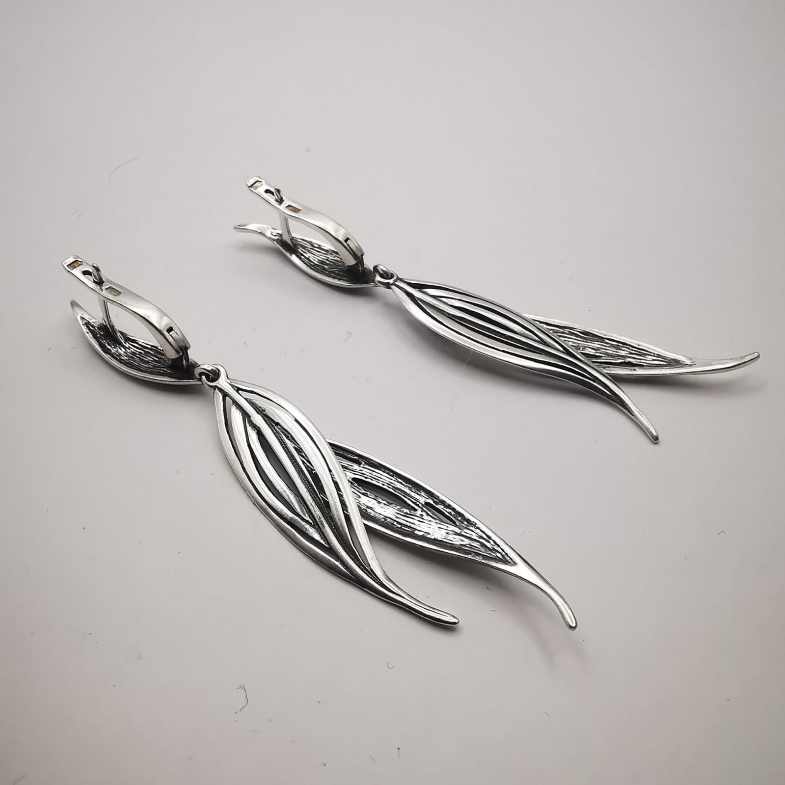Sterling Silver Vintage Women's jewelry Earrings 925 Sterling Silver Size ONE SIZE - 6 Thumbnail