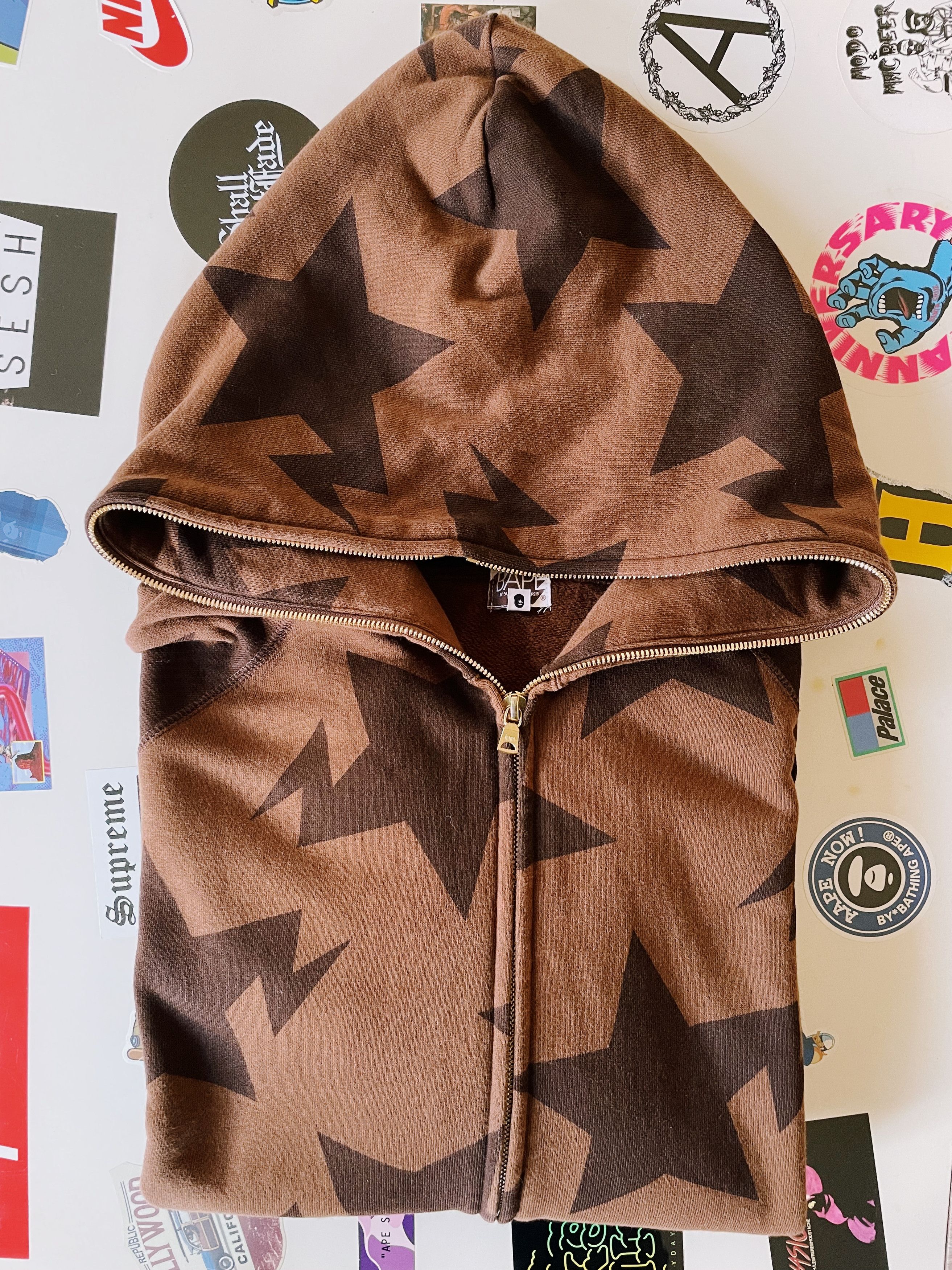 Bape Vintage Y2K Bape A Bathing Ape Sta All Over Full Zip Hoodie Size US M / EU 48-50 / 2 - 8 Thumbnail