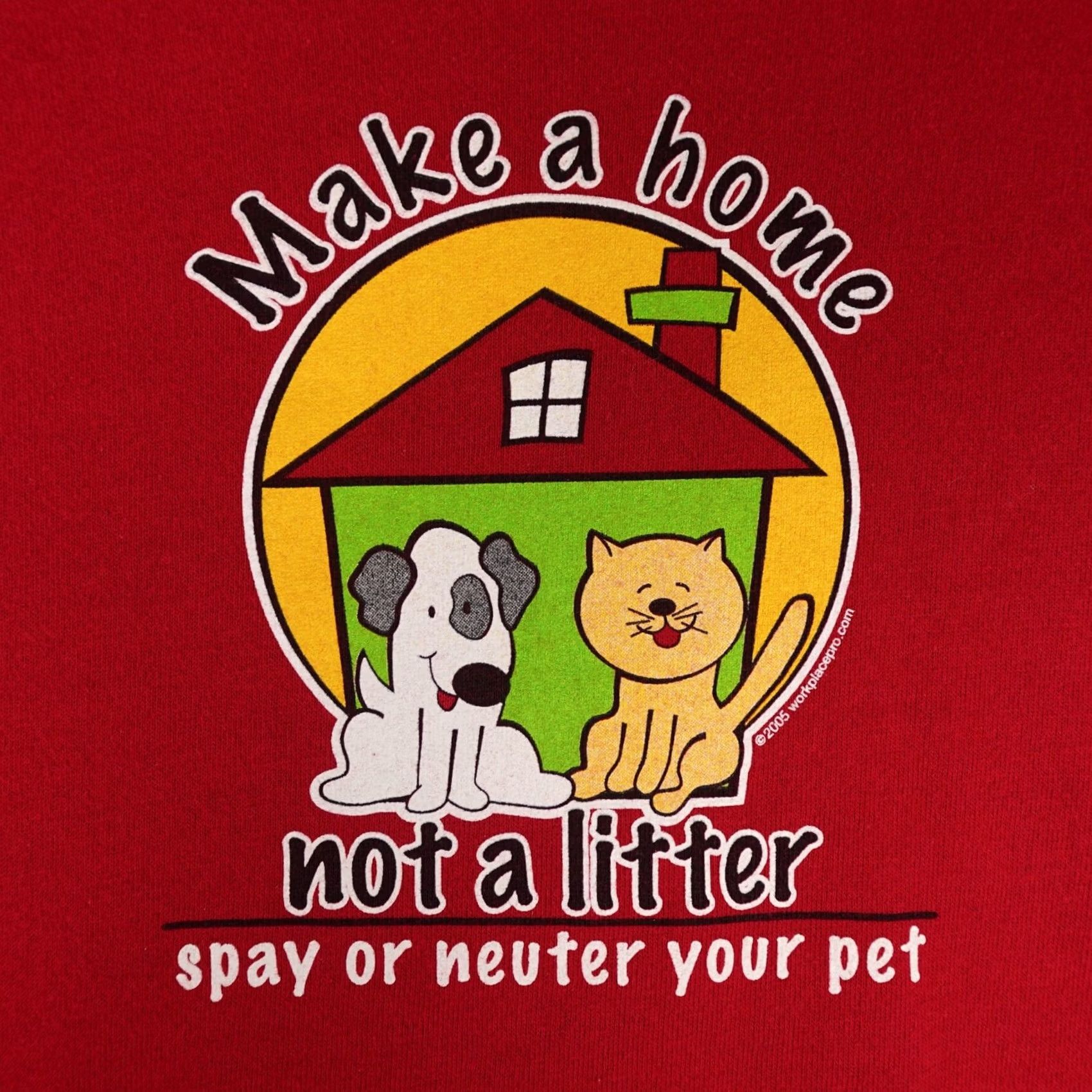 Lee VINTAGE Lee Humane Society Sweatshirt Mens XL Red Make A Home Dog Cat Crewneck Size US XL / EU 56 / 4 - 5 Thumbnail
