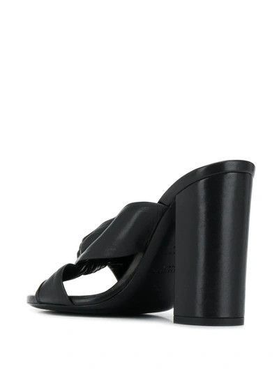 Saint Laurent Paris o1bcso1str1124 Blanca Heeled Mules in Black Size US 6.5 / IT 36.5 - 3 Thumbnail
