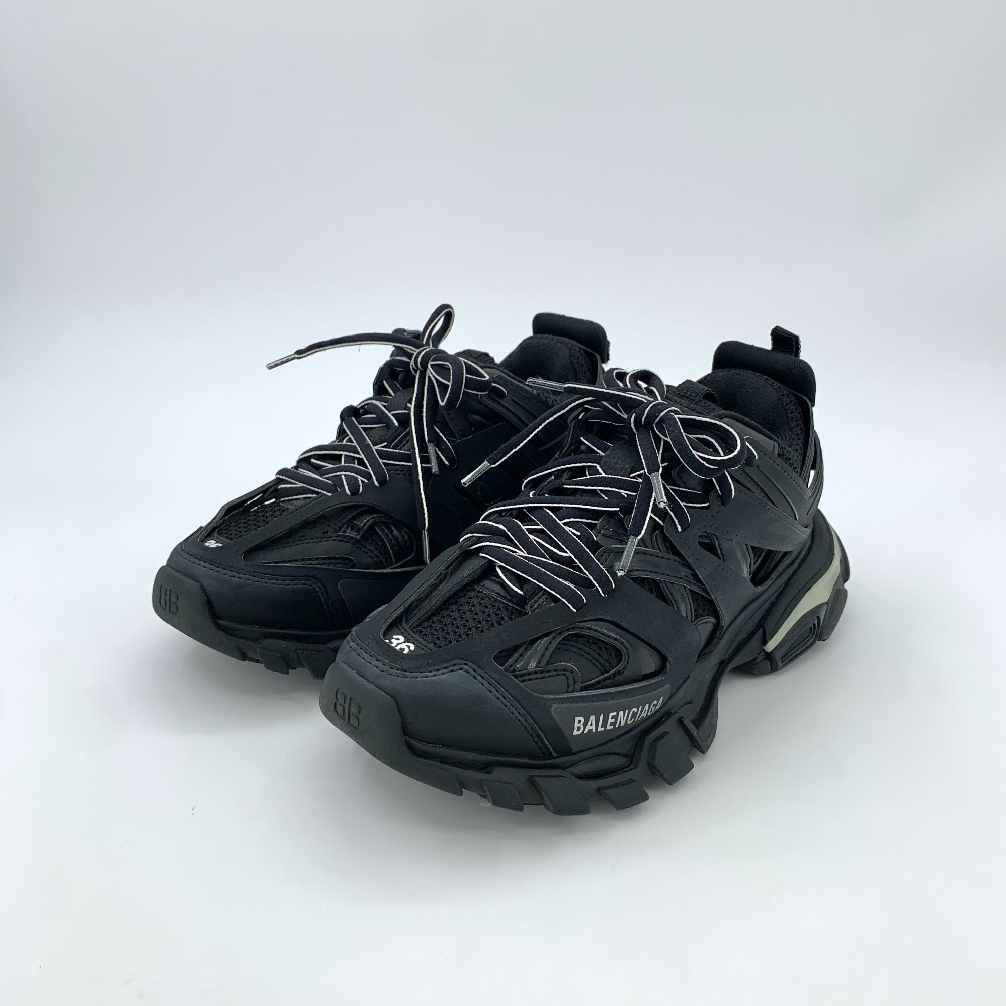 Balenciaga Balenciaga Track Sneakers Black & White Size US 6 / IT 36 - 1 Thumbnail