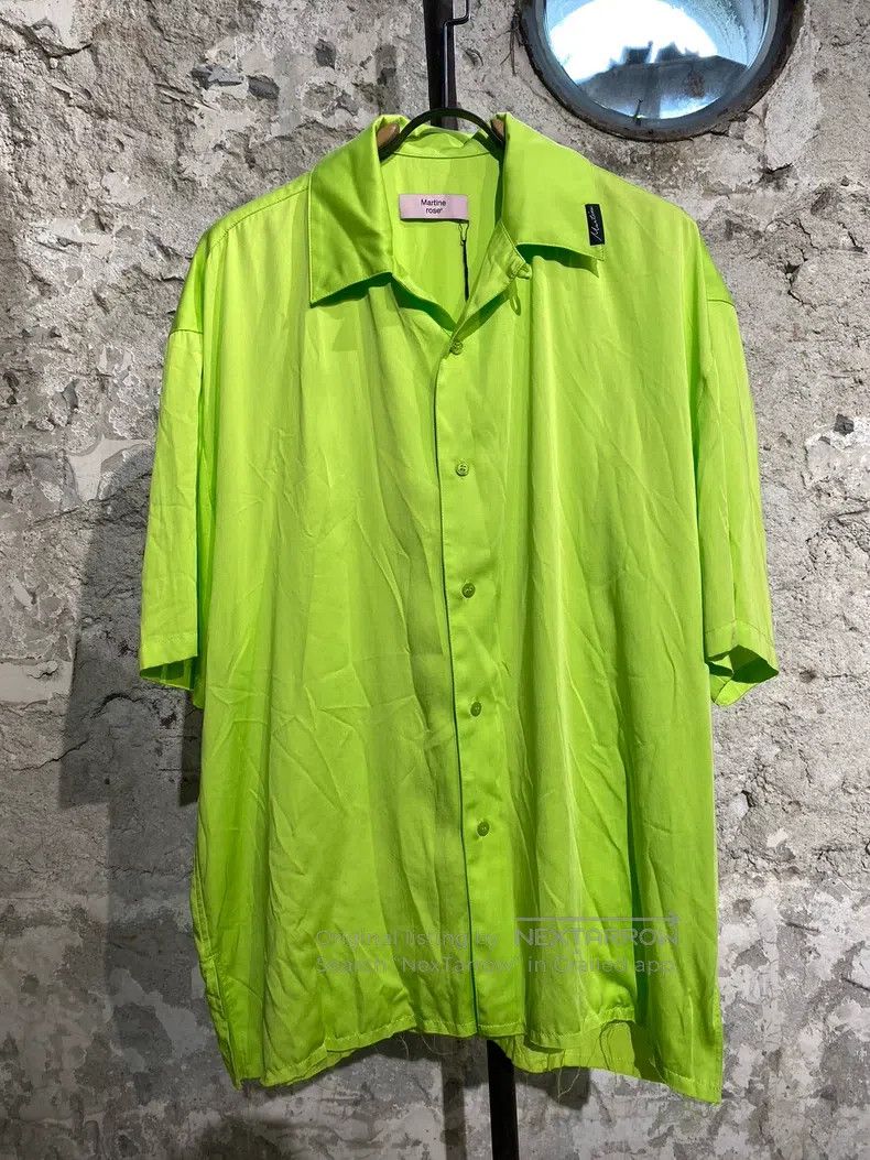Martine Rose Martine Rose Neon Green Fake Two-Piece Shirt Size US XS / EU 42 / 0 - 1 Thumbnail