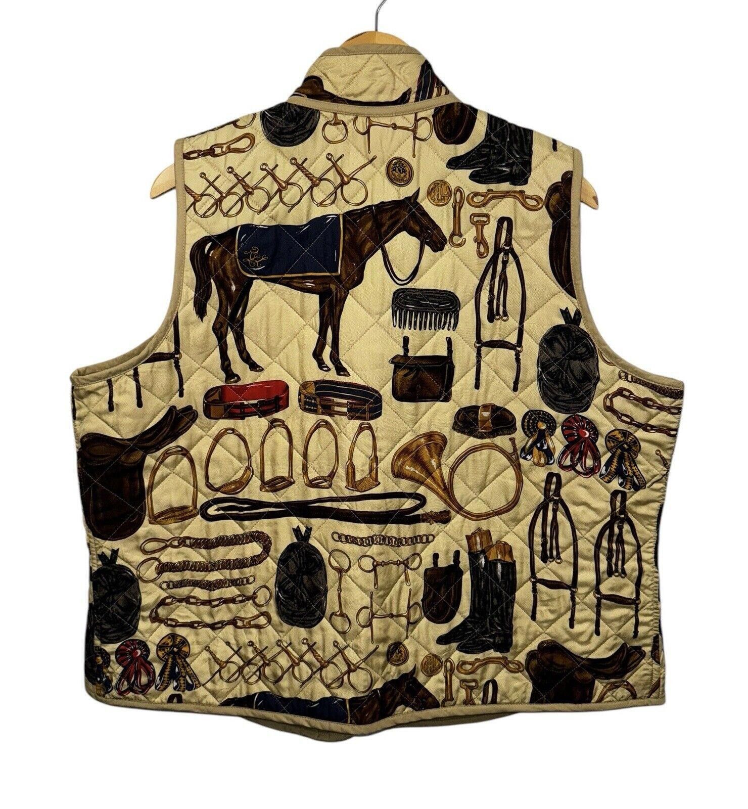 Polo Ralph Lauren Ralph Lauren RRL Reversible Silk Horse Print Vest 2XL Size XXL / US 16-18 / IT 52-54 - 2 Thumbnail