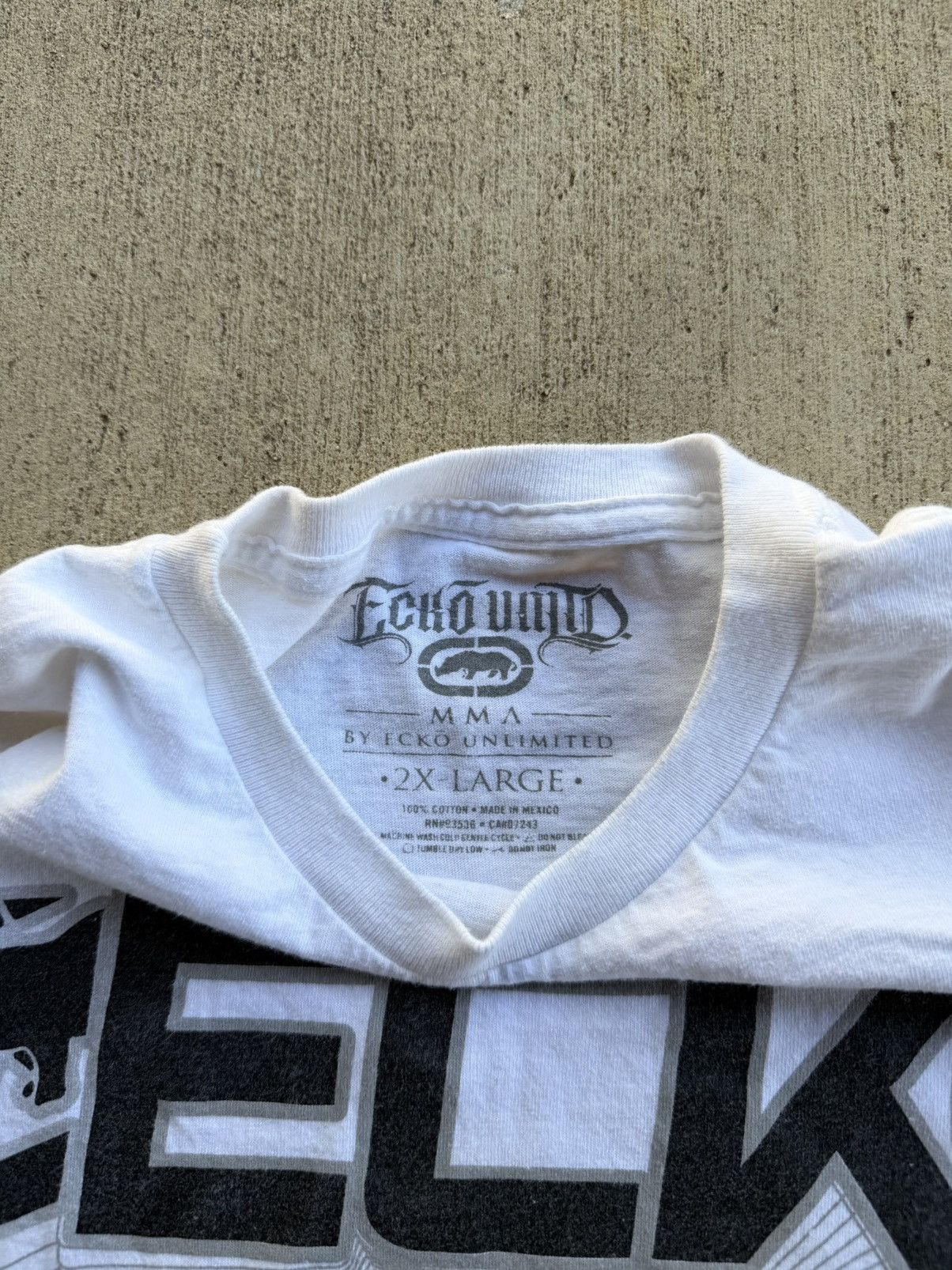 Ecko Unltd. Ecko Unltd Shirt XXLarge White Graphic MMA Rhino Logo Size US XXL / EU 58 / 5 - 4 Thumbnail