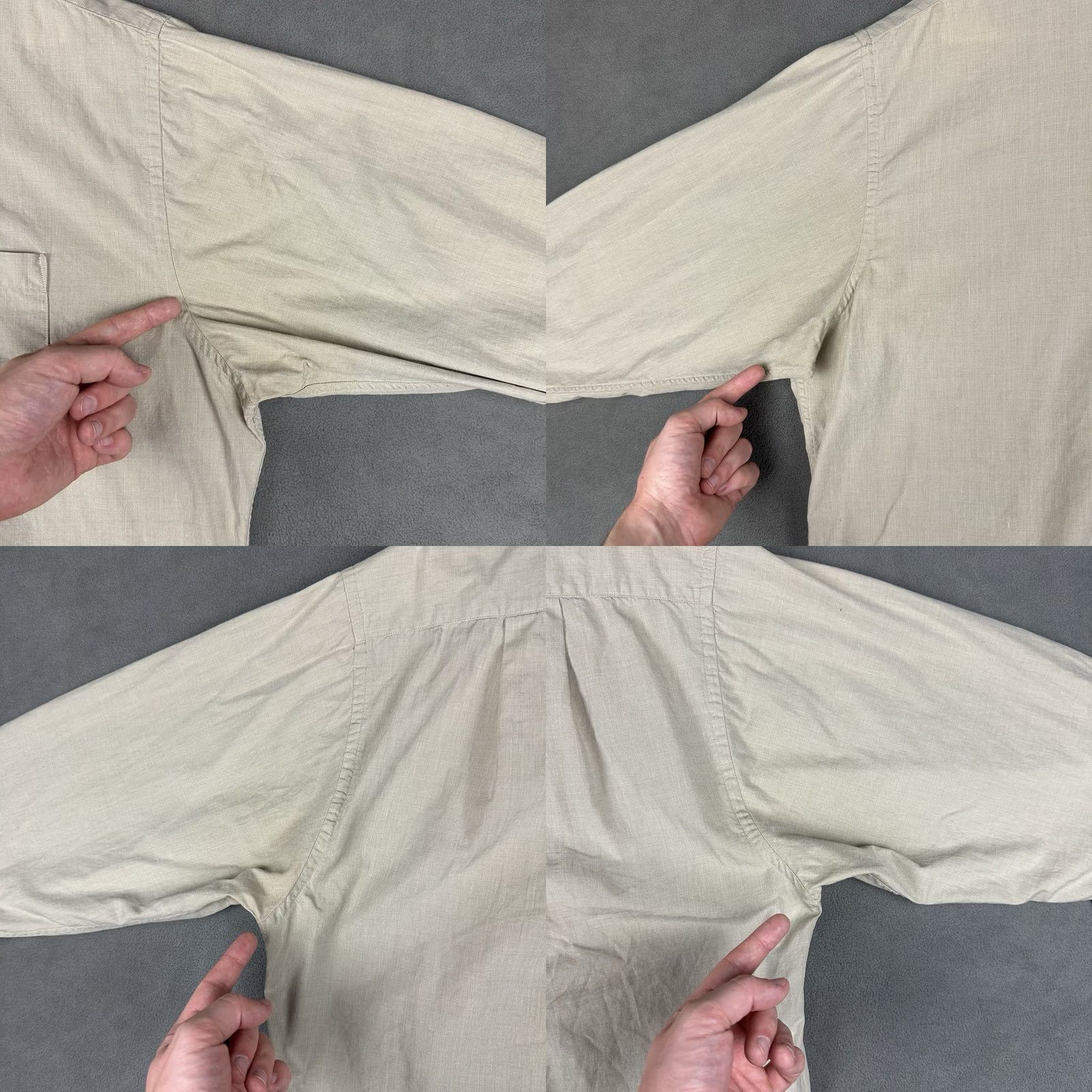 Pierre Balmain Pierre Balmain Shirt Mens 16.5 35 Beige Button Up Chin Strap Pocket Korea Size US XL / EU 56 / 4 - 8 Thumbnail