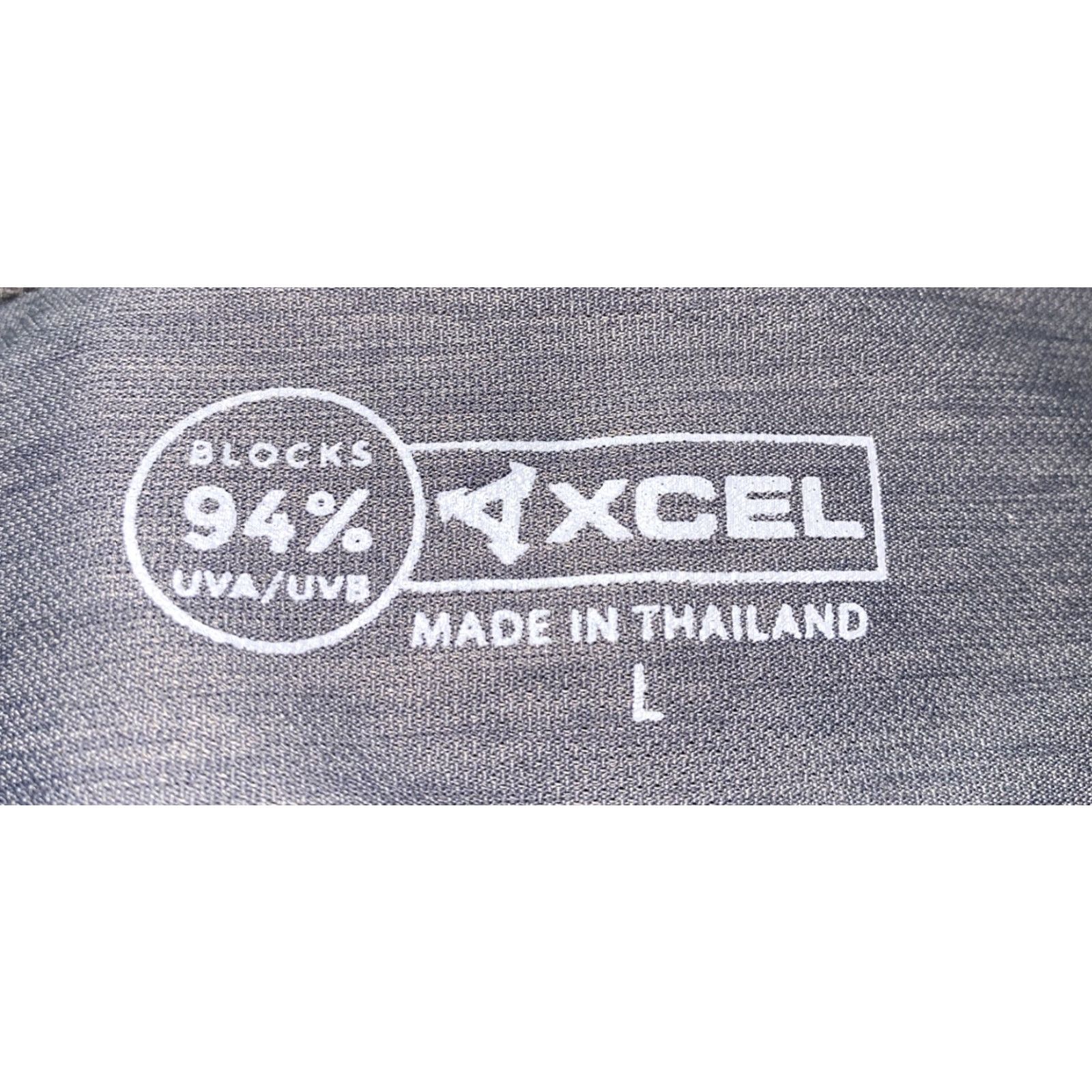 Vintage XCEL Mens Gray Short Sleeve T-Shirt UVA BLOCK Size L Polyester/Spandex Size US L / EU 52-54 / 3 - 6 Thumbnail
