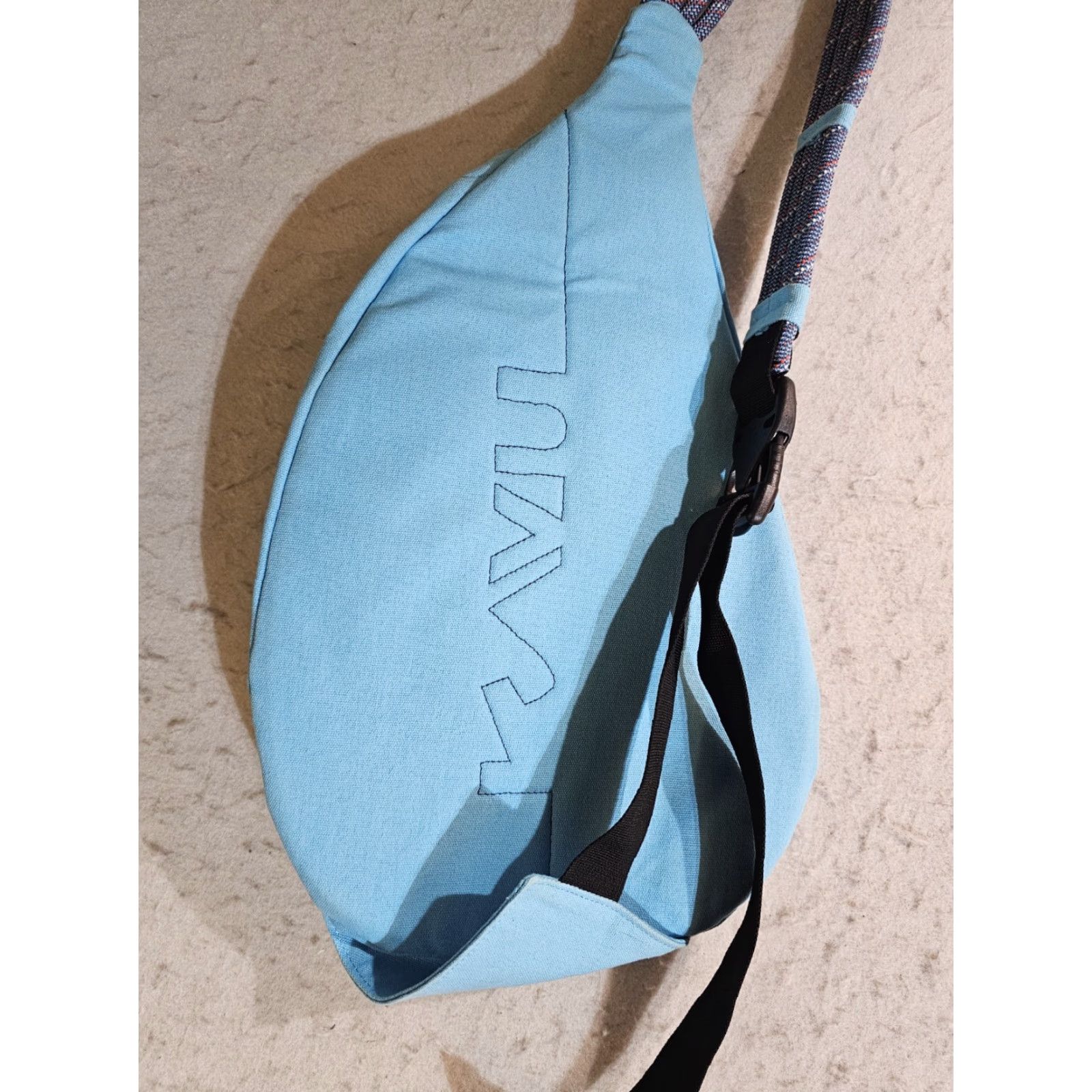 KAVU KAVU Rope Sling Bag Crossbody Backpack Cotton 5 Pocket Design - Medium Size Unisex Blue Size ONE SIZE - 6 Thumbnail