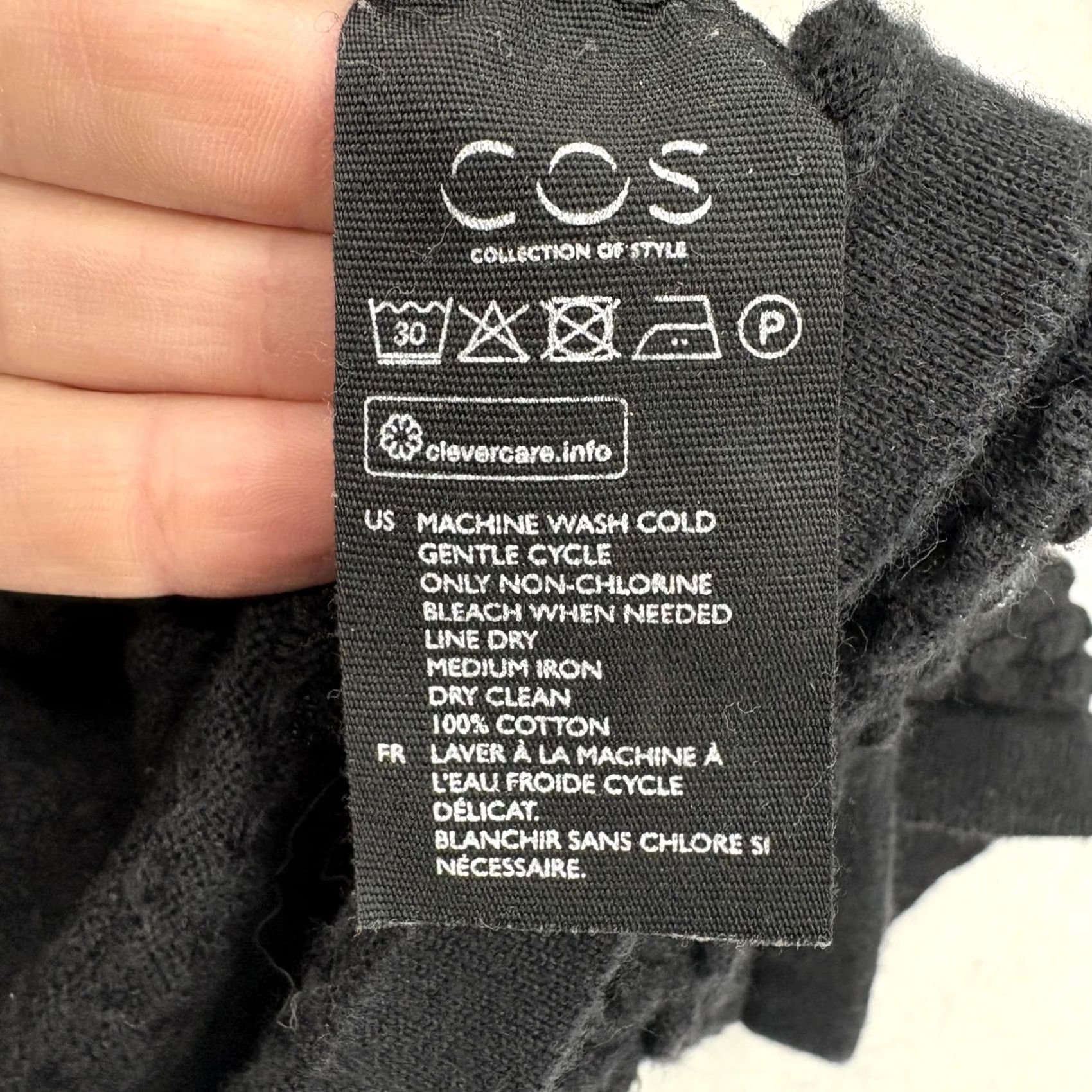 Cos COS Sweater Womens Small Black Waffle-Knit Knit Crew Neck Cotton Tunic Casual Seasonal 100% Cotton Knit Modern Size S / US 4 / IT 40 - 5 Thumbnail