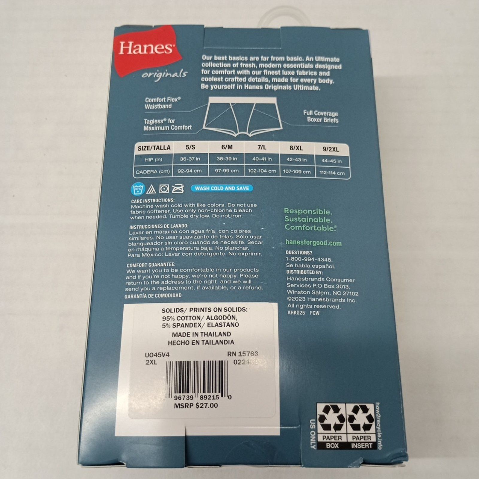 Hanes Women’s Hanes 4 Pk Ultimate Stretch Boxer Briefs Size 9/2XL Size ONE SIZE - 4 Thumbnail