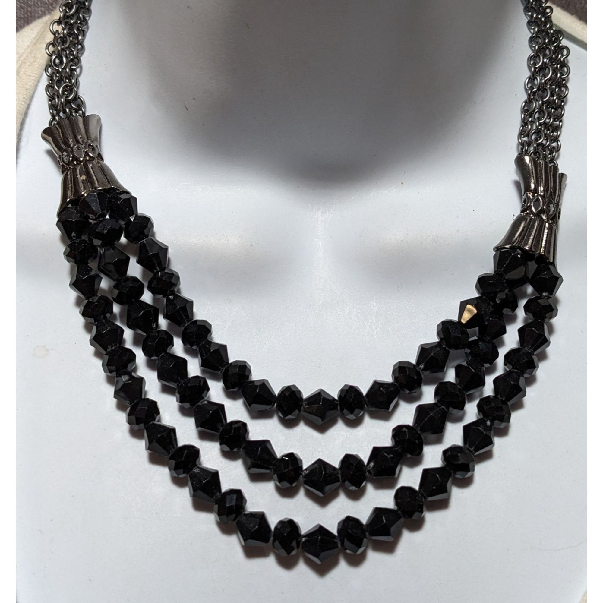 Other Glam Goth Multilayer Glass Beaded Necklace Size ONE SIZE - 1 Thumbnail