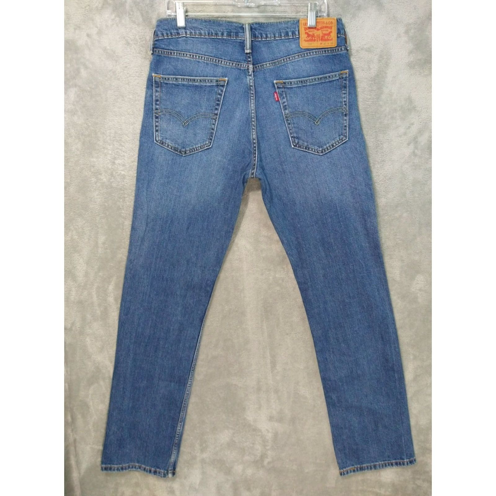 Levi's Levi's 514 Jeans Slim Medium Rise Blue Denim 32x32 5-Pocket Stretch Button Zip Mens Regular Straight Size US 32 / EU 48 - 2 Thumbnail