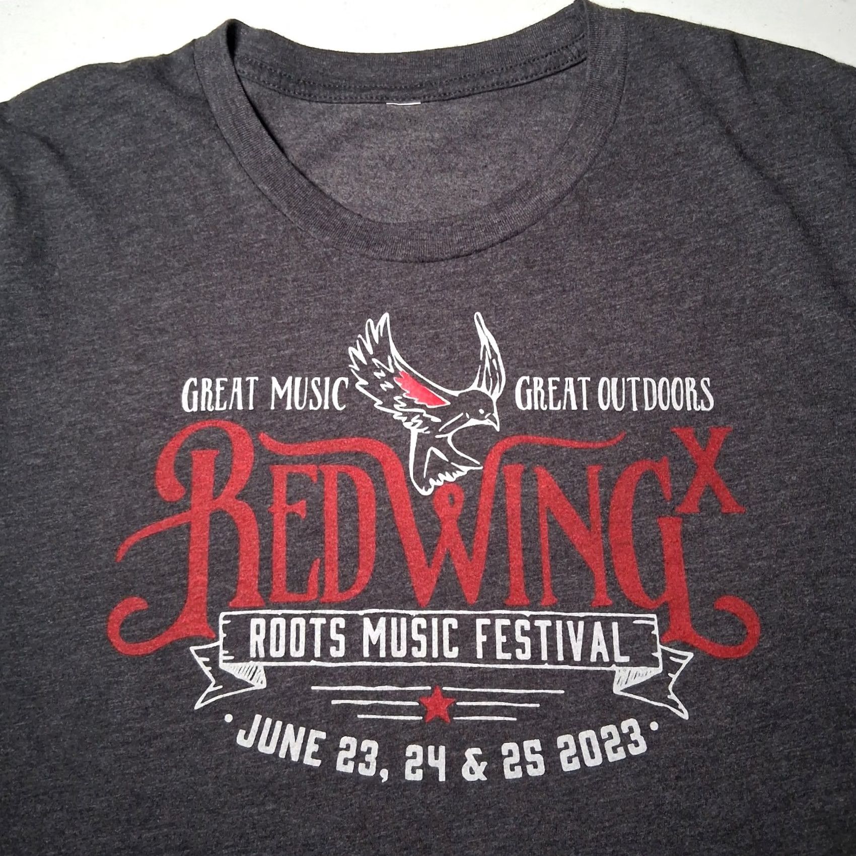 Red Wing VINTAGE Red Wing Roots Music Festival Shirt L Virginia 2023 Old Crow Sierra Ferrell Gray Mens Size US L / EU 52-54 / 3 - 6 Thumbnail