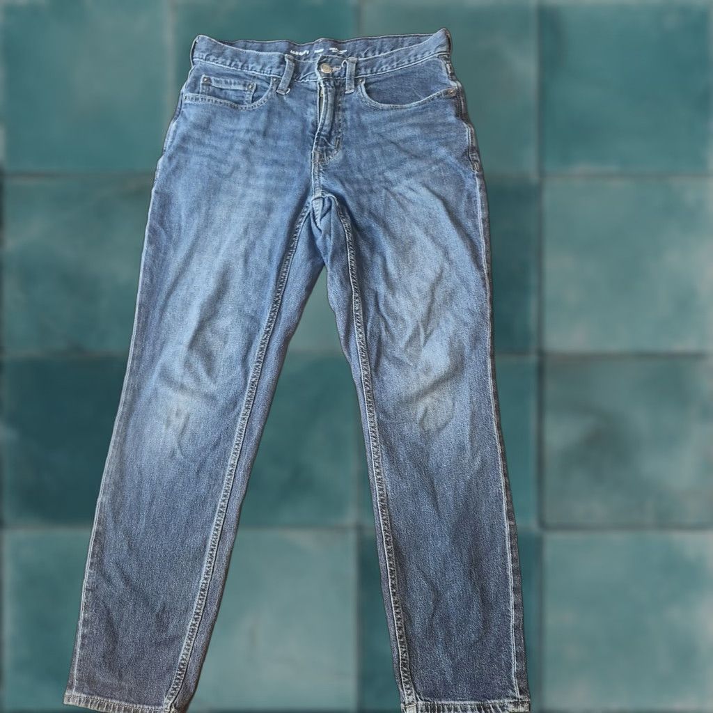 Old Navy VINTAGE Old Navy Athletic Taper Built In Flex Jeans Mens 30x30 Dark Wash Denim Size US 30 / EU 46 - 1 Thumbnail