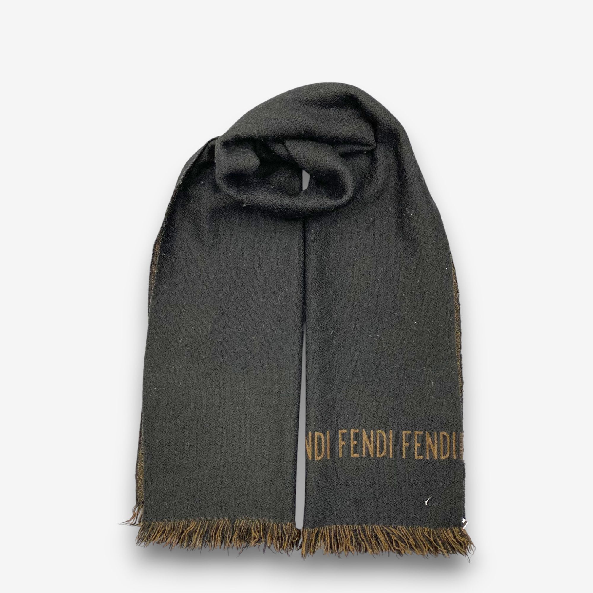 Fendi Vintage Fendi Scarf Muffler Wool Winter Zucca Scarves Size ONE SIZE - 2 Thumbnail
