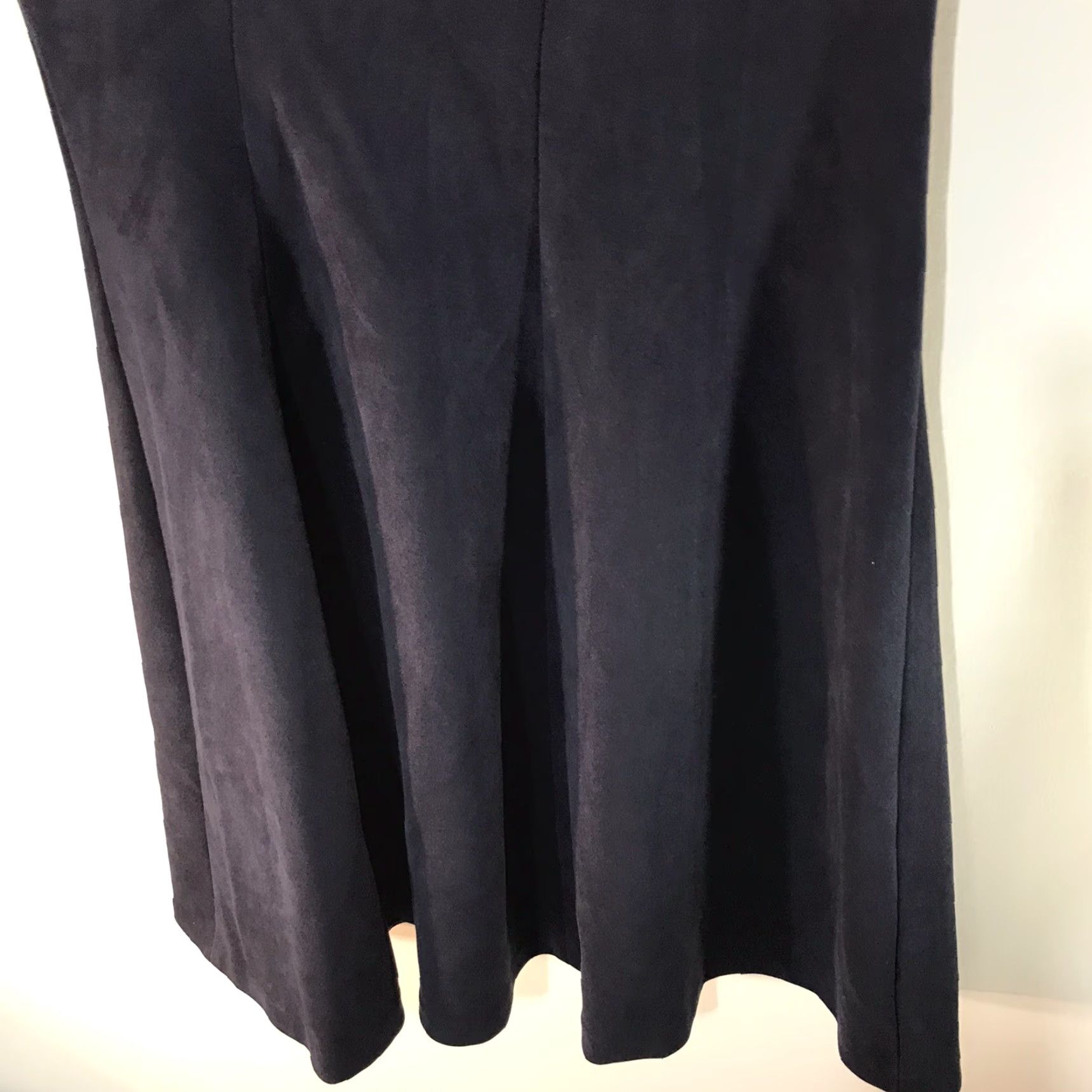 DKNY DKNY Blue Velvet Sleeveless At Knee A-Line Dress Womens Size 10 Size L / US 10 / IT 46 - 4 Thumbnail